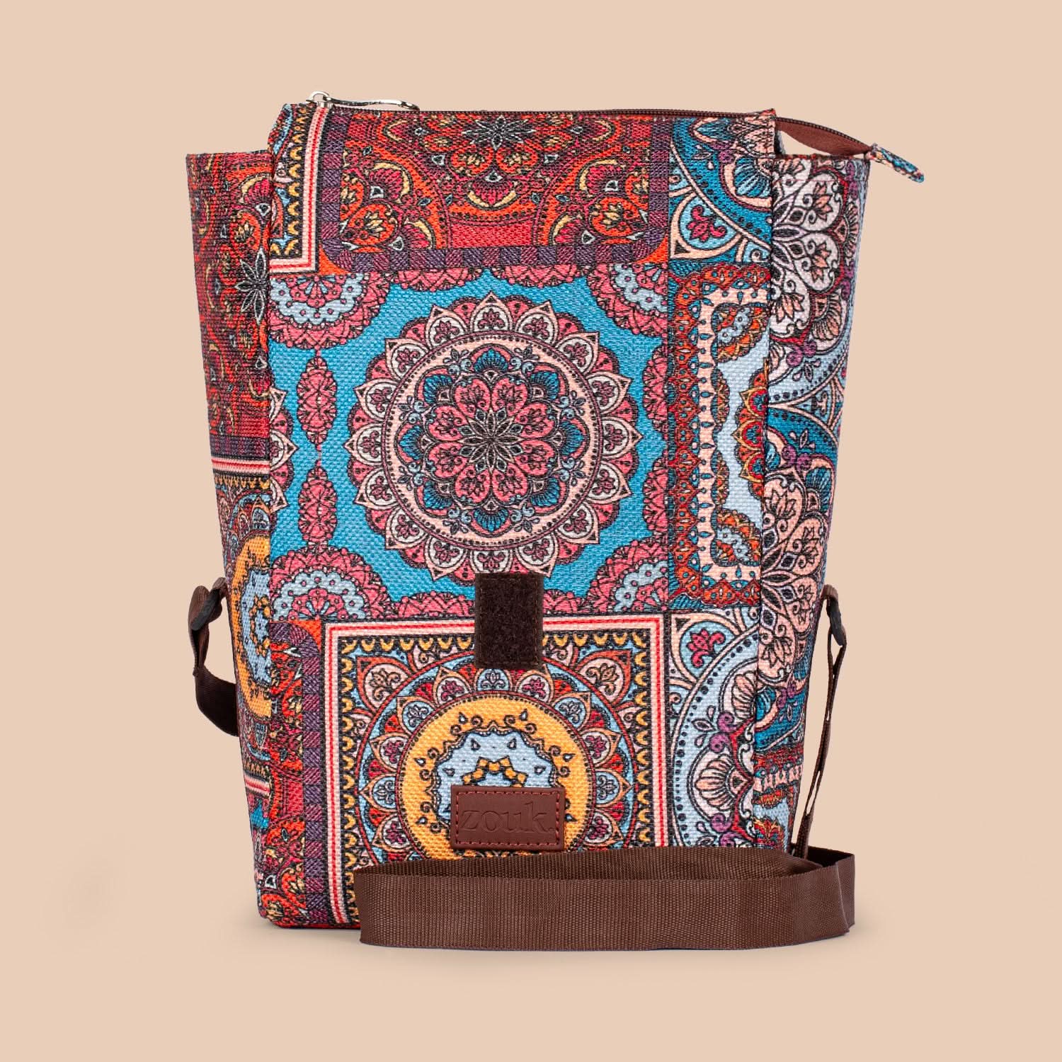 Multicolor Mandala Print Roll Up Lunch Bag - Image 4