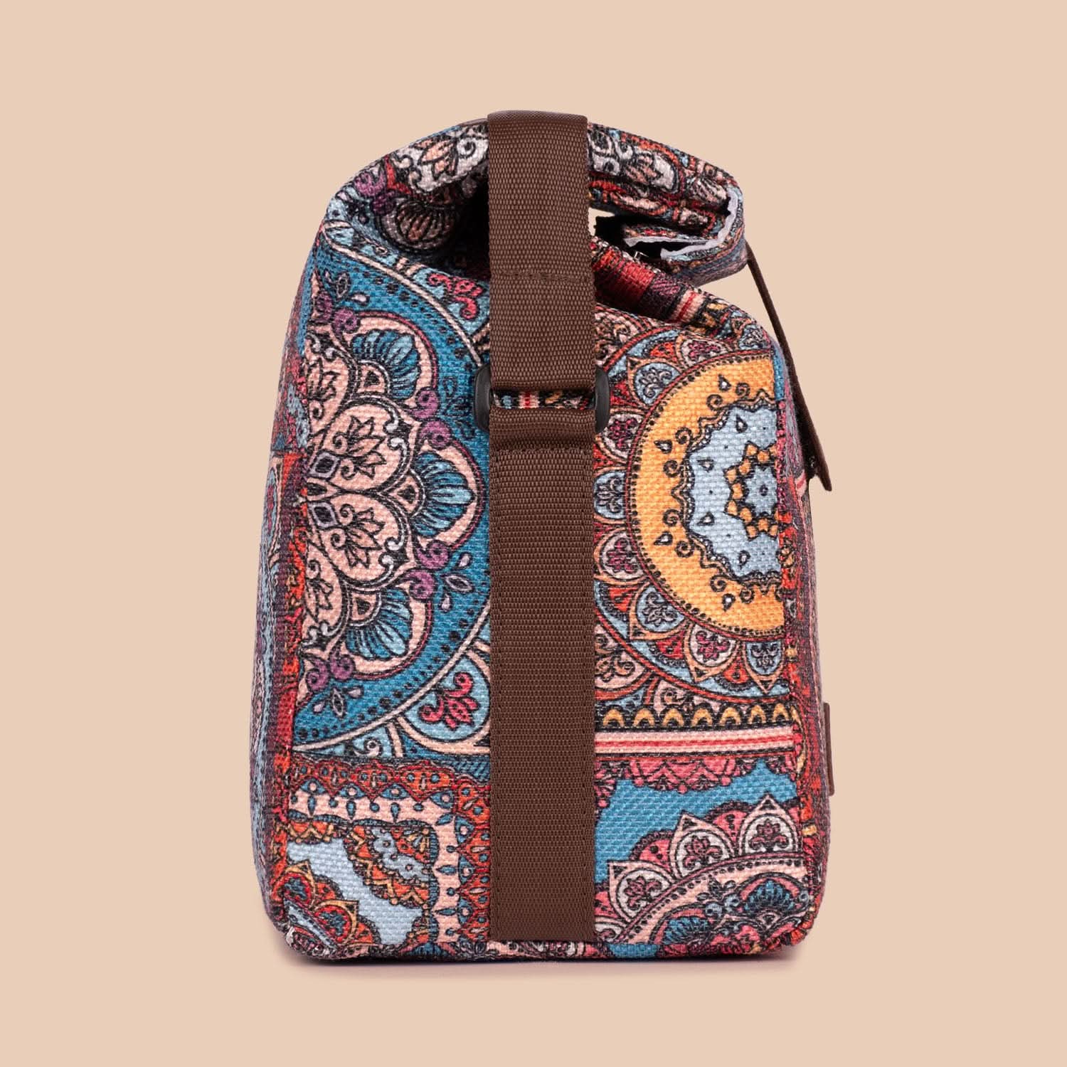 Multicolor Mandala Print Roll Up Lunch Bag - Image 5