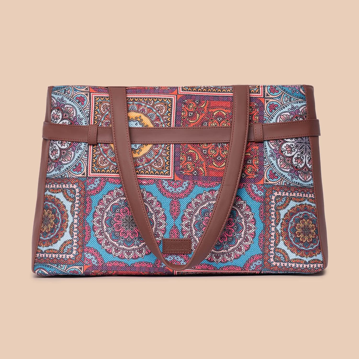 Multicolor Mandala Print - Statement Office Bag & U-Shaped Sling Bag Combo - Image 2