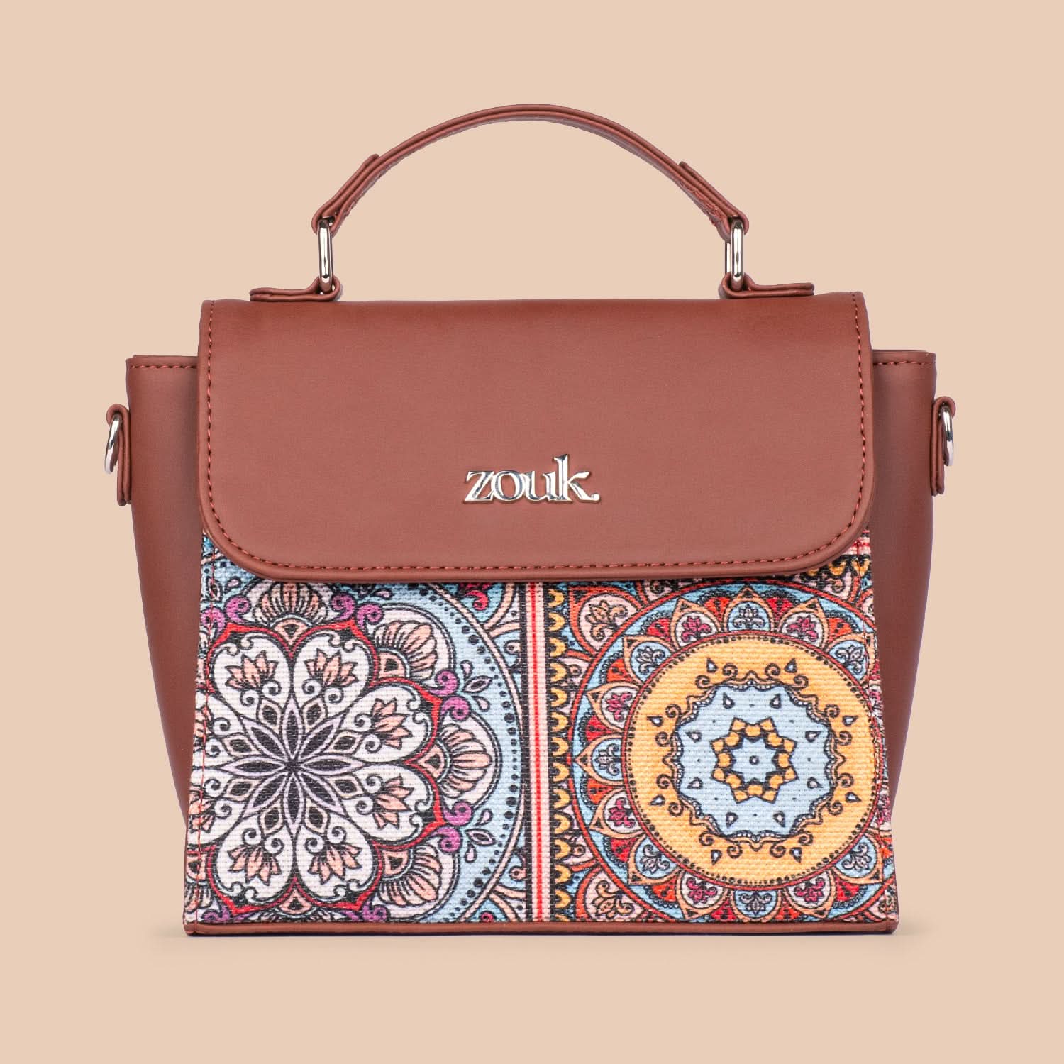 Multicolor Mandala Print Statement Sling Bag - Image 10