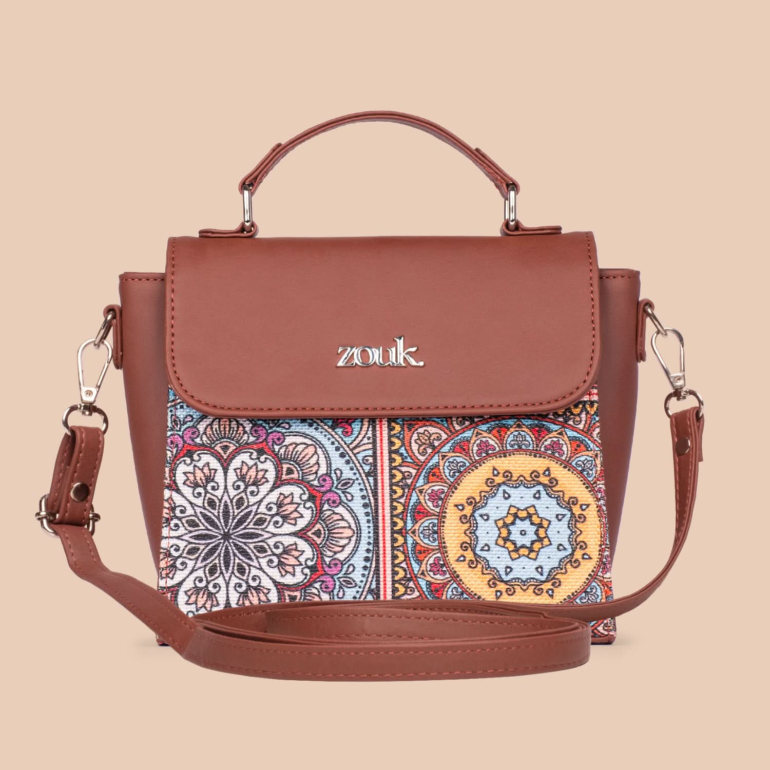 Multicolor Mandala Print Statement Sling Bag - Image 3