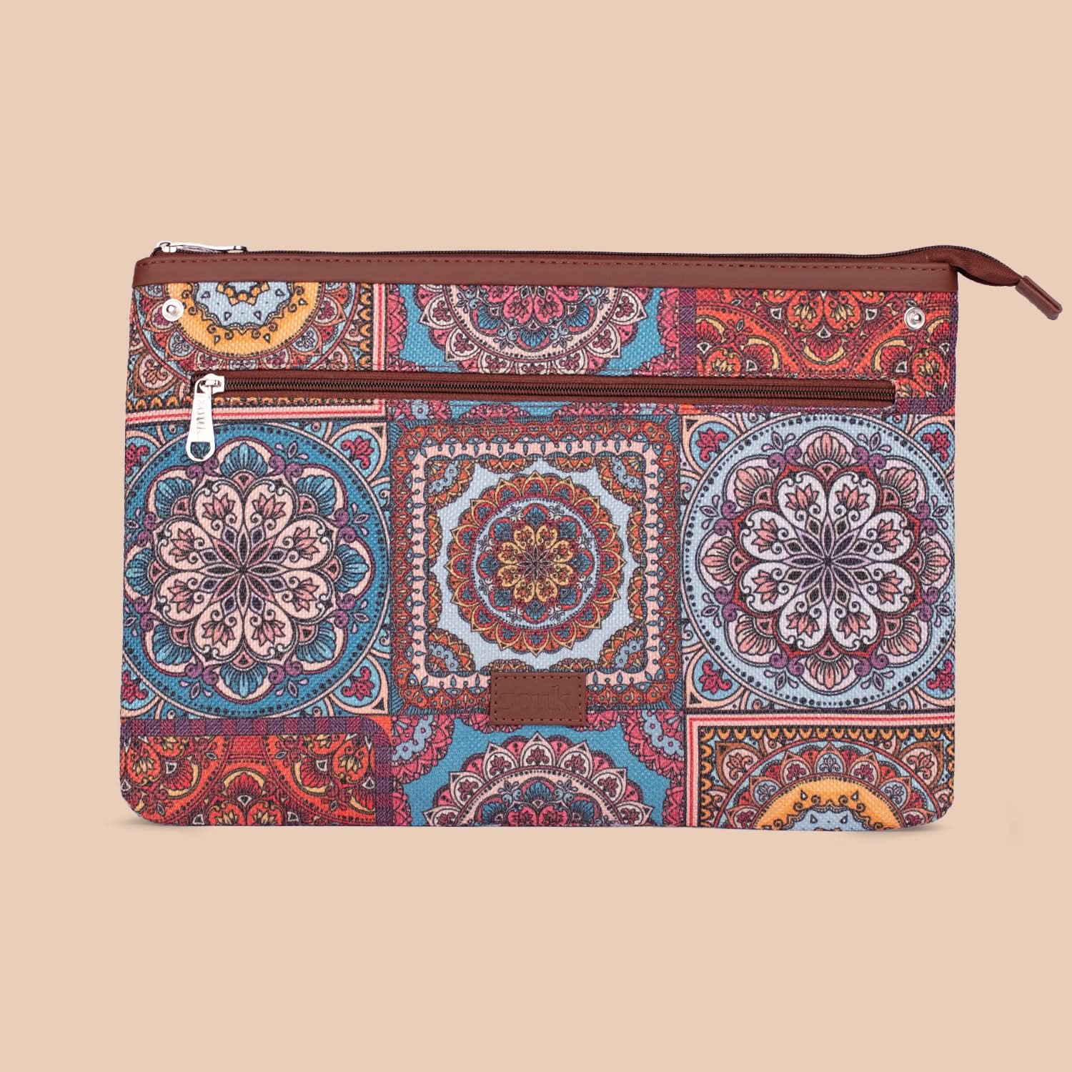 Zouk Multicolor Mandala Print Maya Multitasker Tote Bag - Image 10