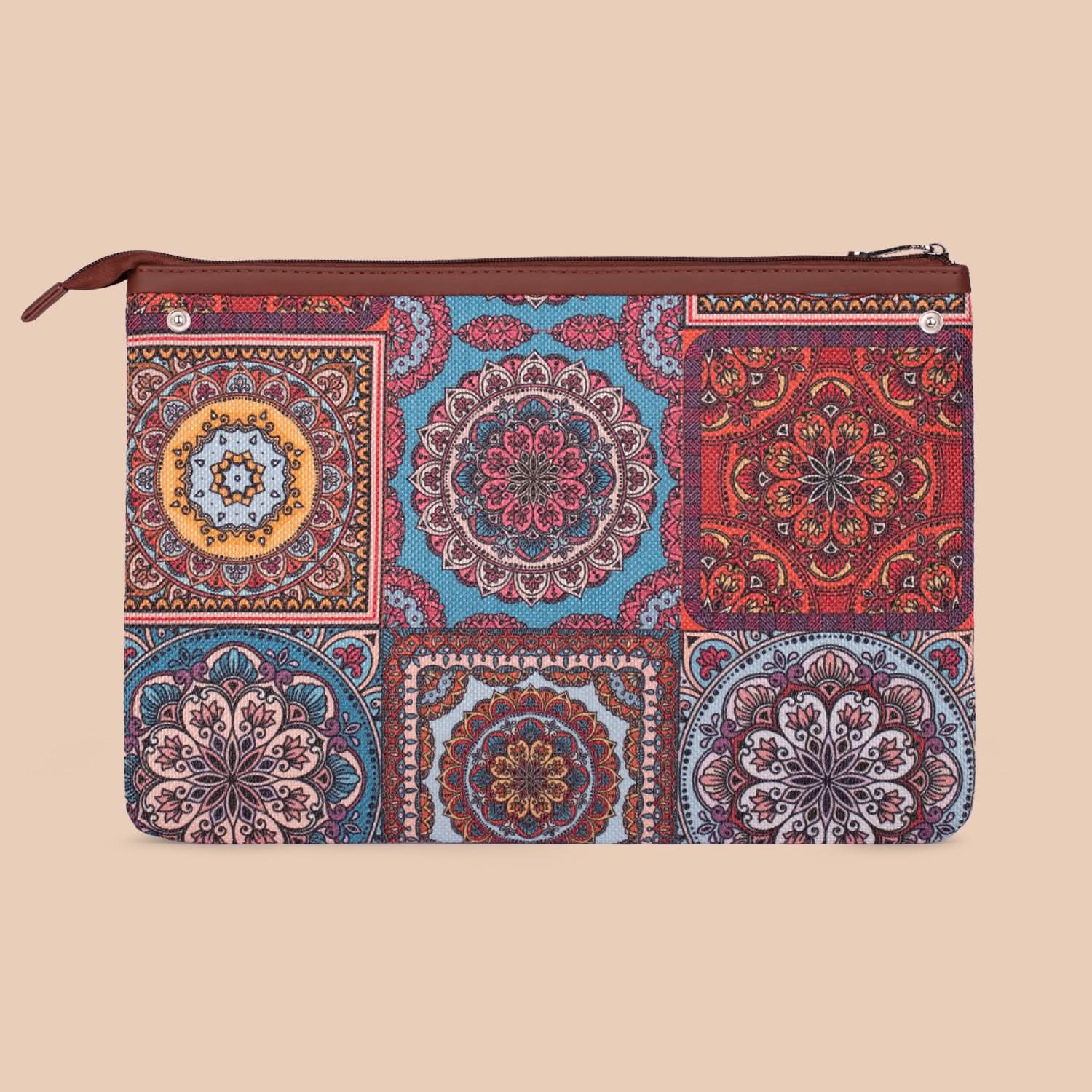 Zouk Multicolor Mandala Print Maya Multitasker Tote Bag - Image 11