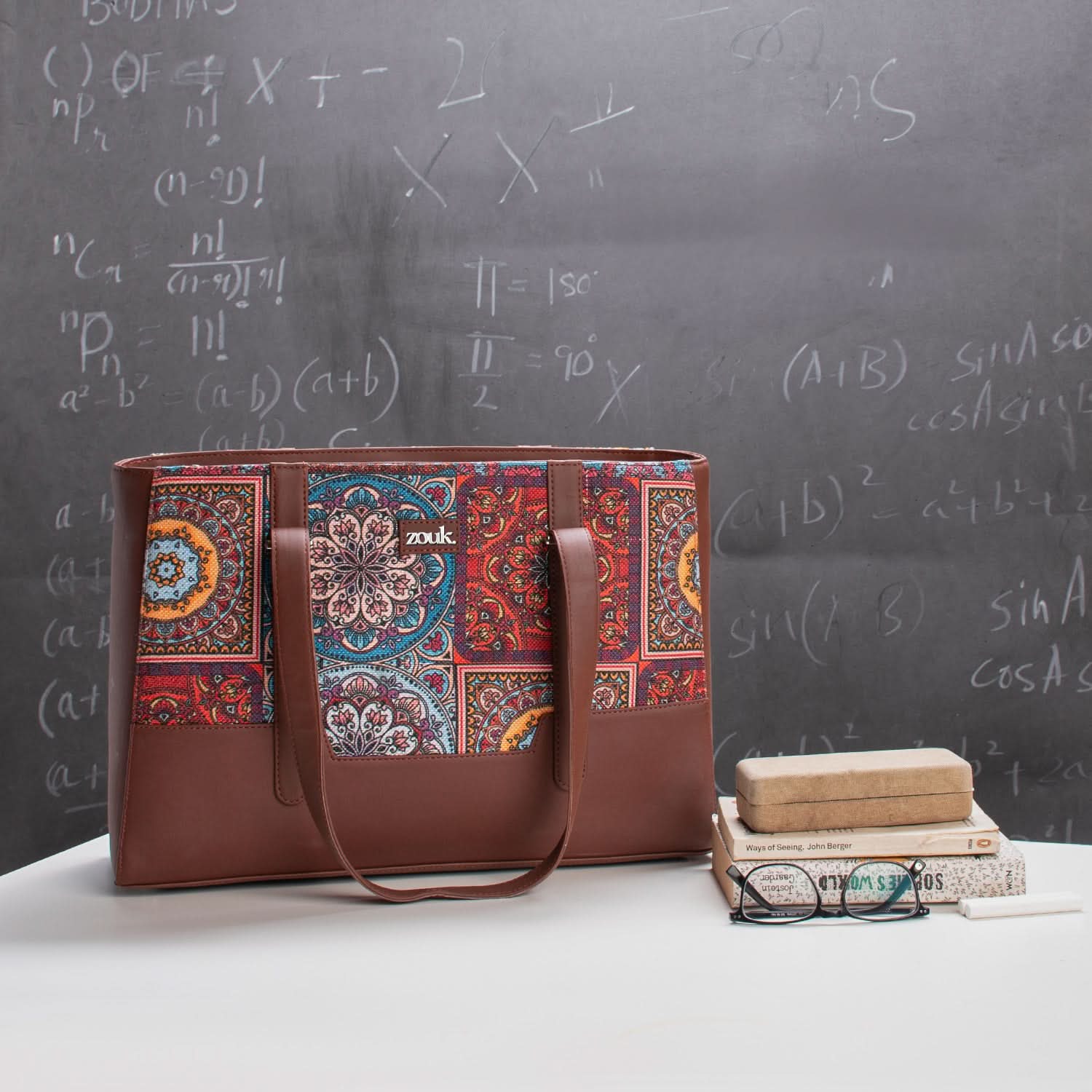 Zouk Multicolor Mandala Print Maya Multitasker Tote Bag - Image 2
