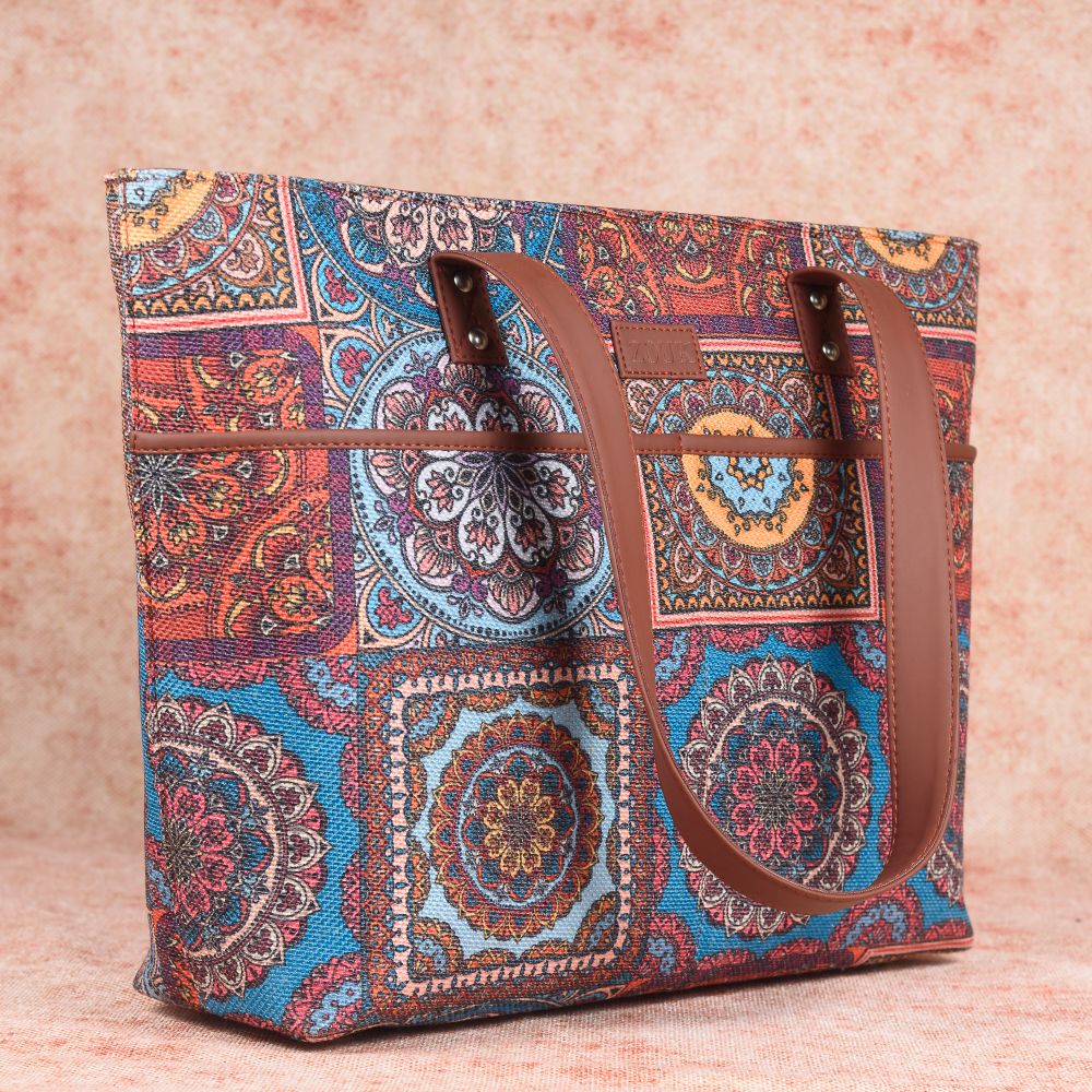Multicolor Mandala Print Tote Bag - Image 8