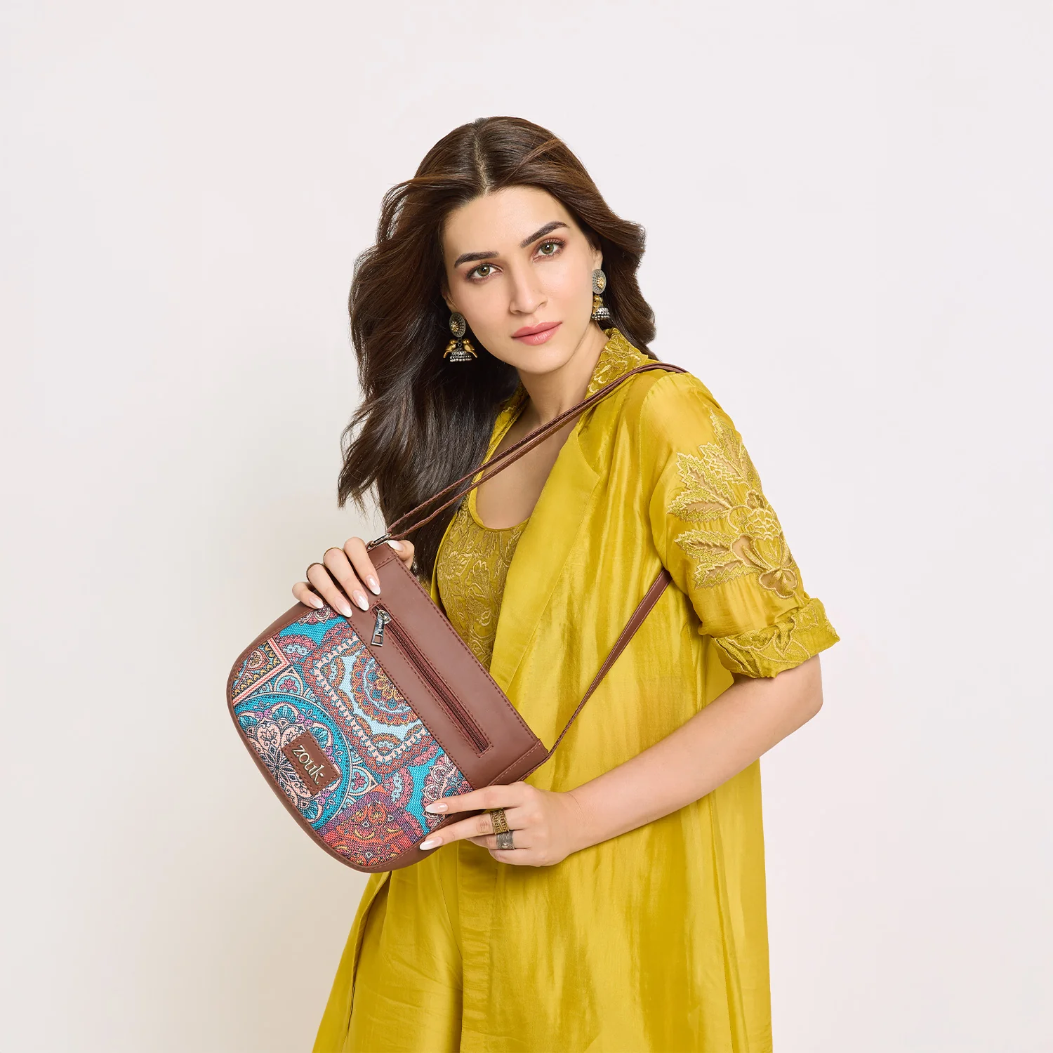 Multicolor Mandala Print U-Shaped Sling Bag