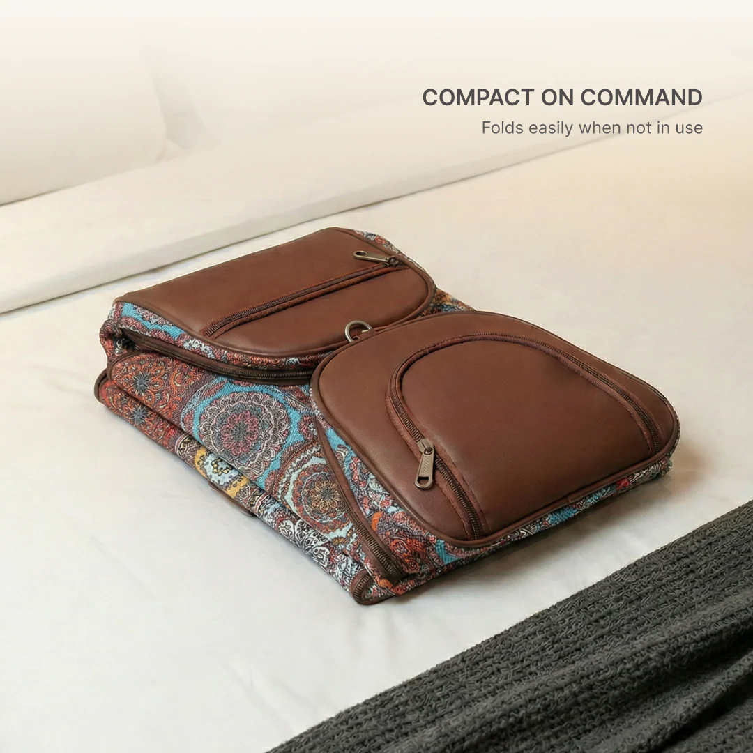 Multicolor Mandala Print Weekender Duffel Bag - Image 7