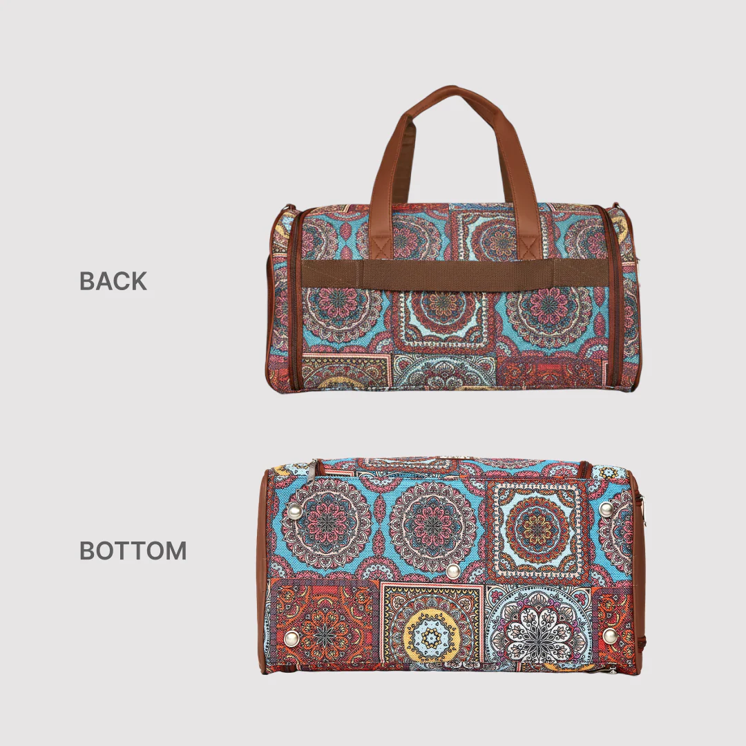 Multicolor Mandala Print Weekender Duffel Bag - Image 9