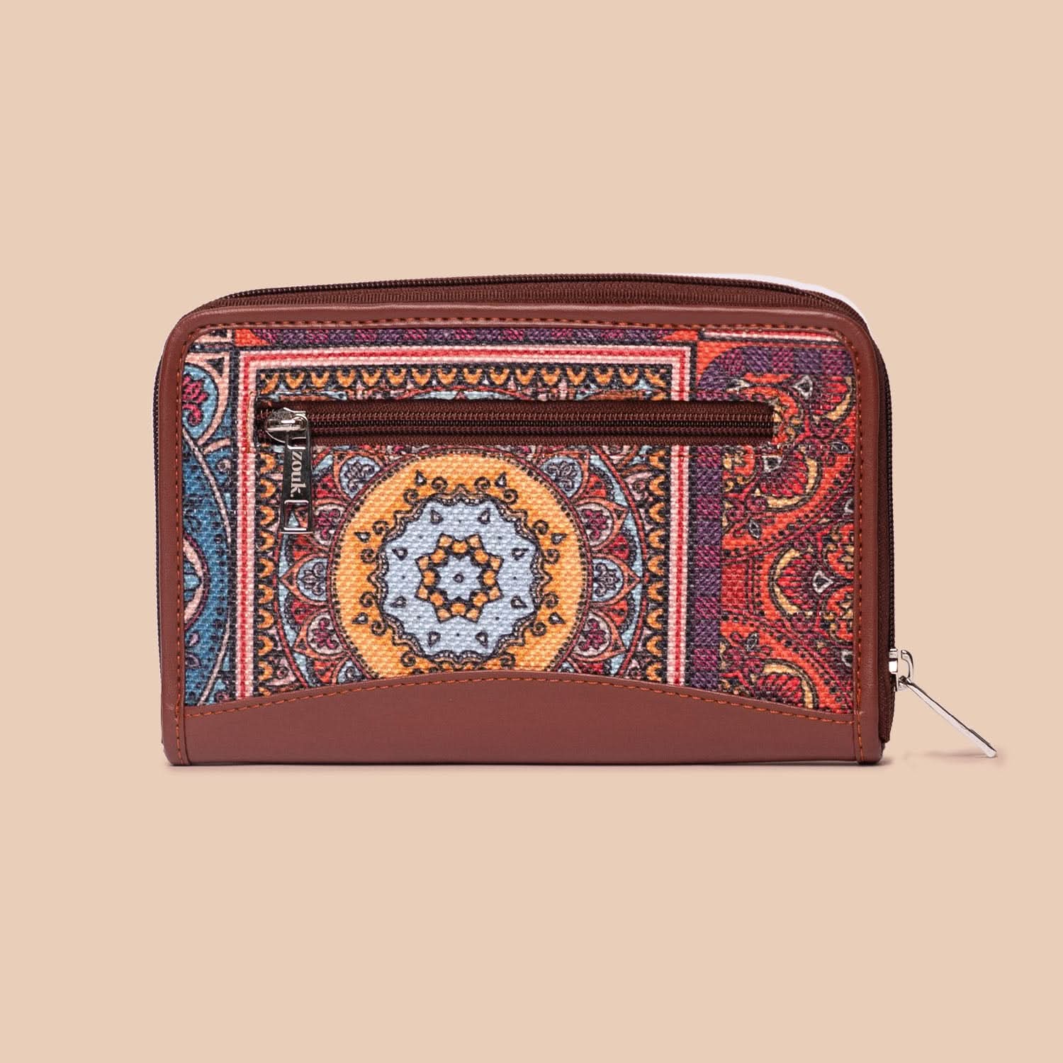 Multicolor Mandala Print - Women's Office Bag & Chain Wallet Combo - Image 8