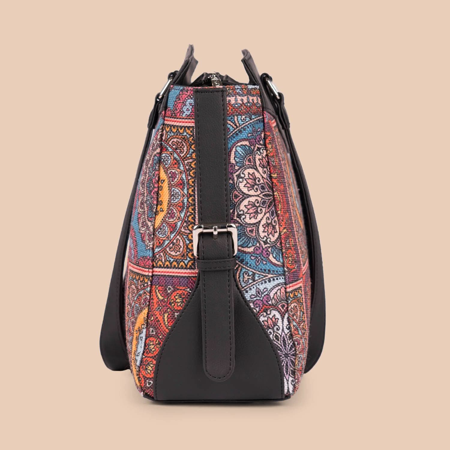 Multicolor Mandala Print Women's Work Bag - Image 8