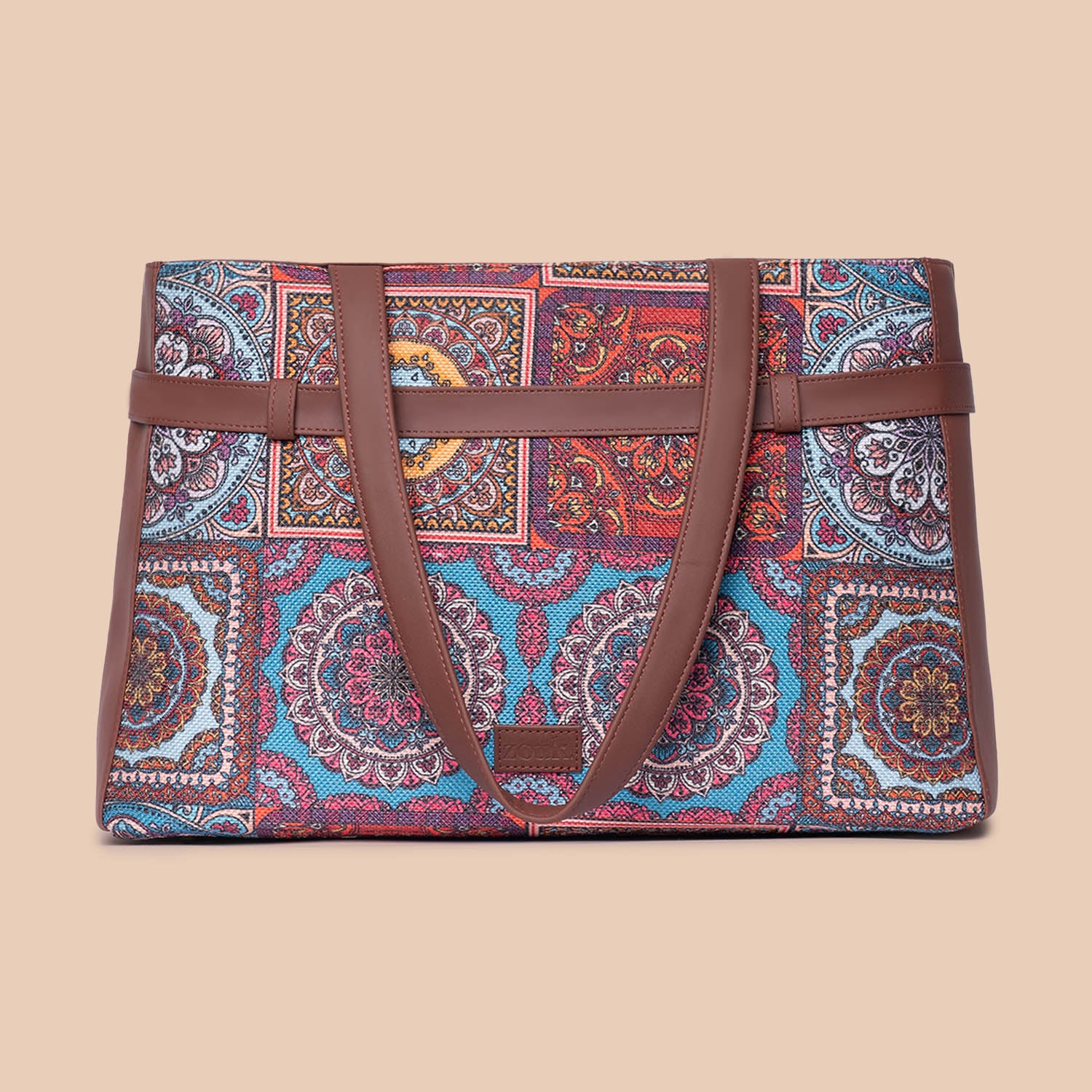 Multicolor Mandala Print Statement Office Bag - Image 2