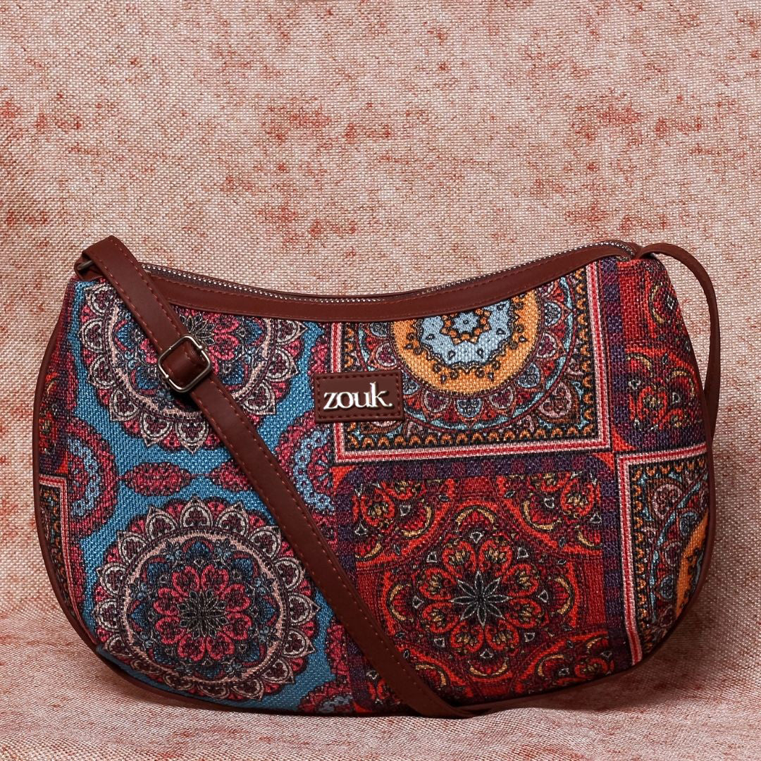 Multicolor Mandala Structured Shoulder Bag - Image 3