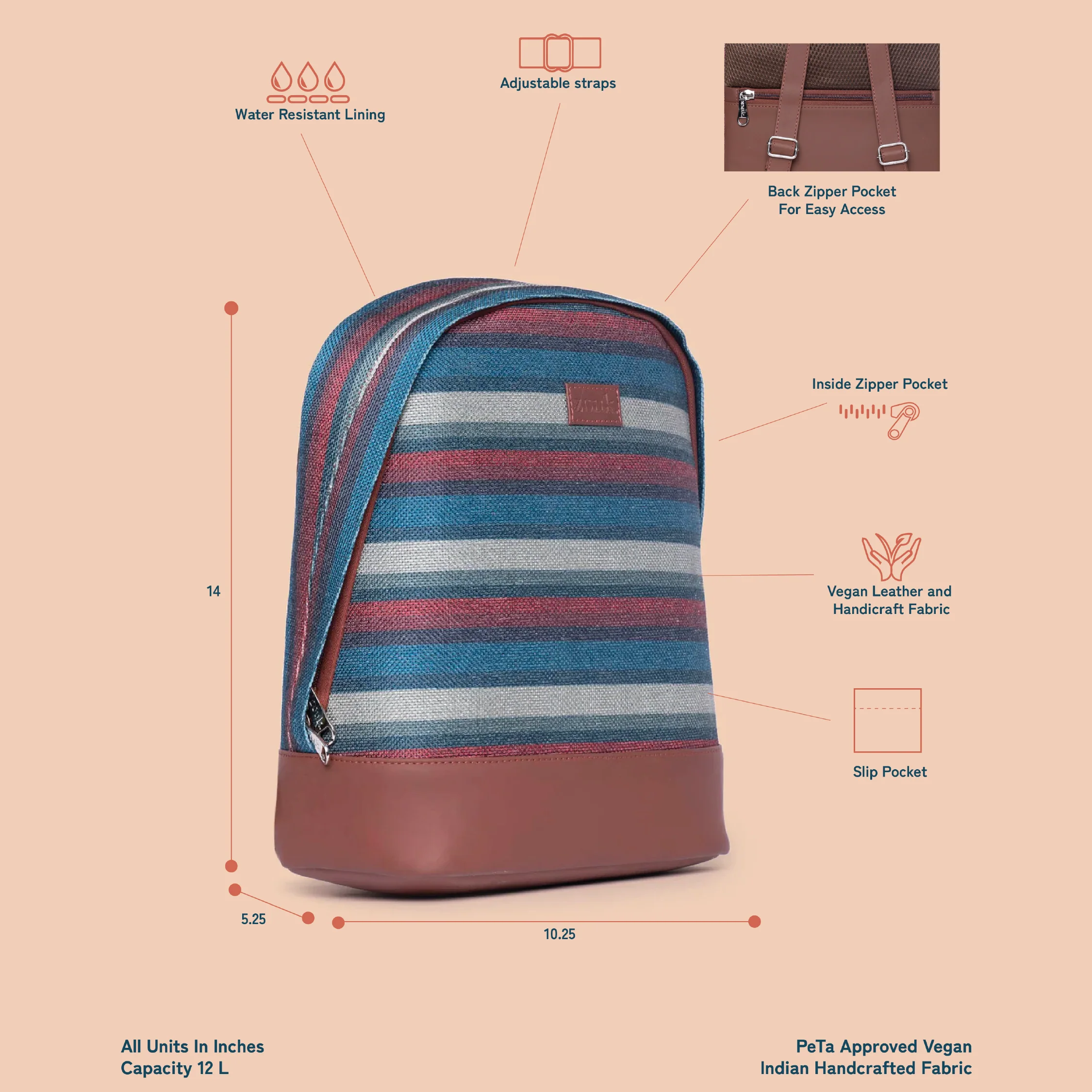 Mysore Mosaic Dome Daypack - Image 4