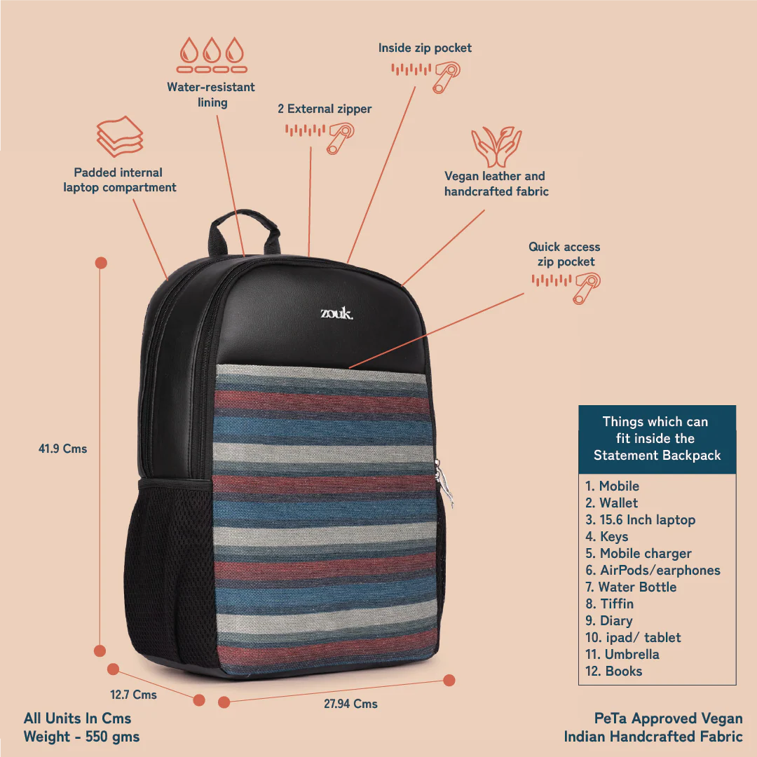 Mysore Mosaic Men's Statement Backpack - Image 4