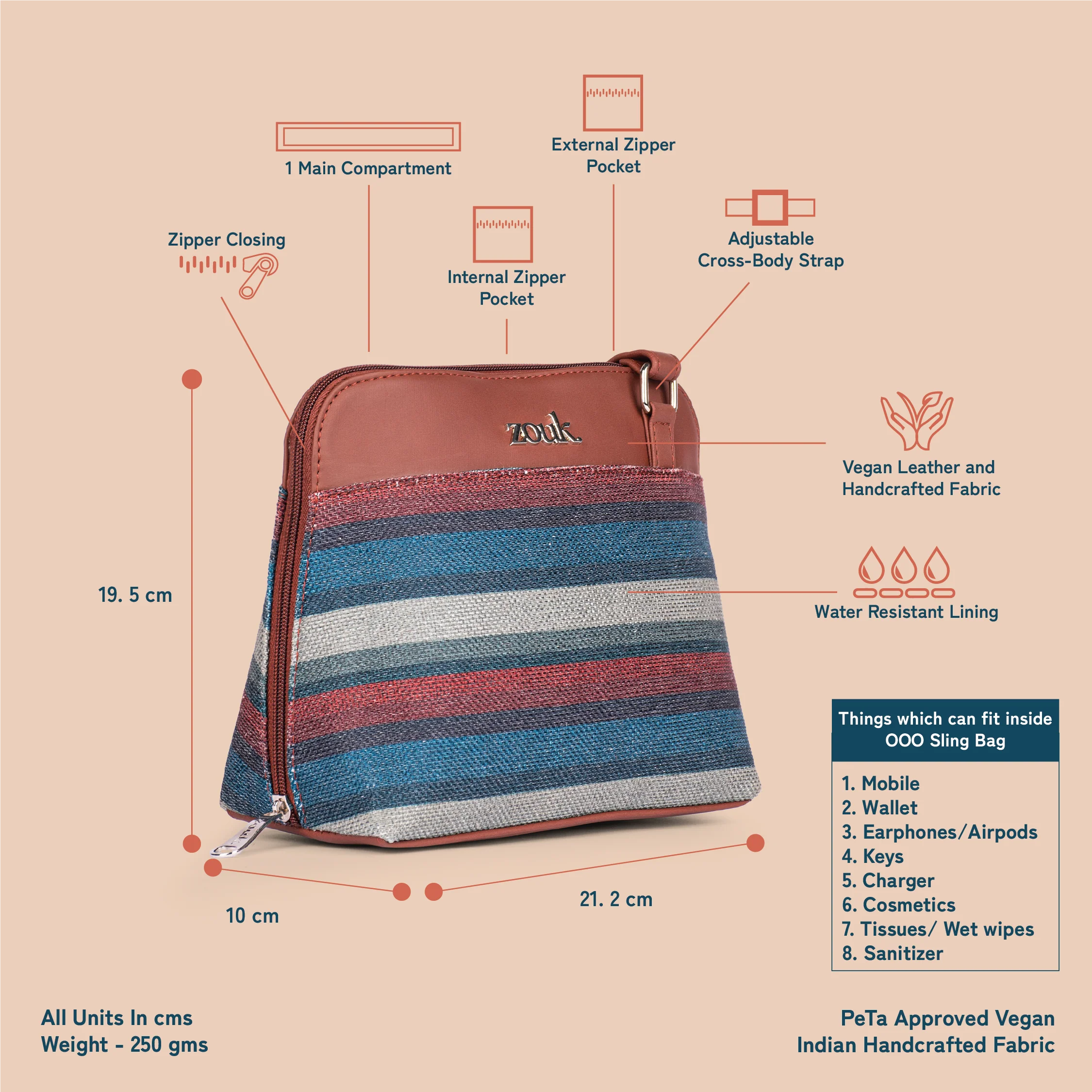 Mysore Mosaic OOO Sling Bag - Image 5
