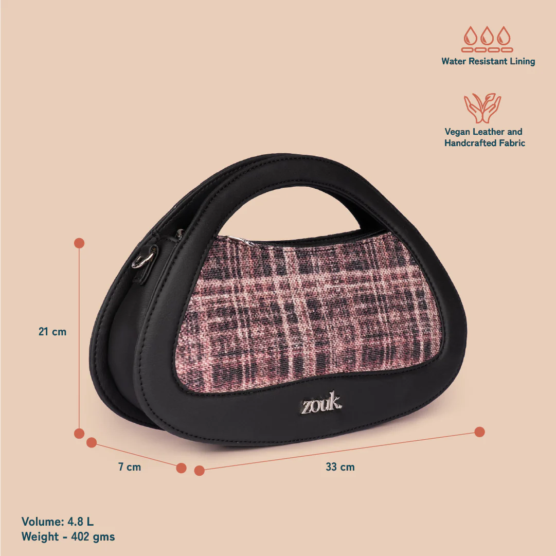Nadia Sling Bag - Cashmere Noir (Pink) - Image 5