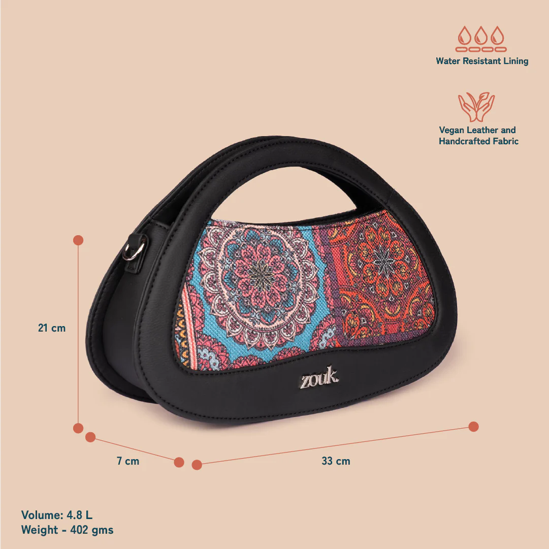 Nadia Sling Bag - Multicolor Mandala Print - Image 5