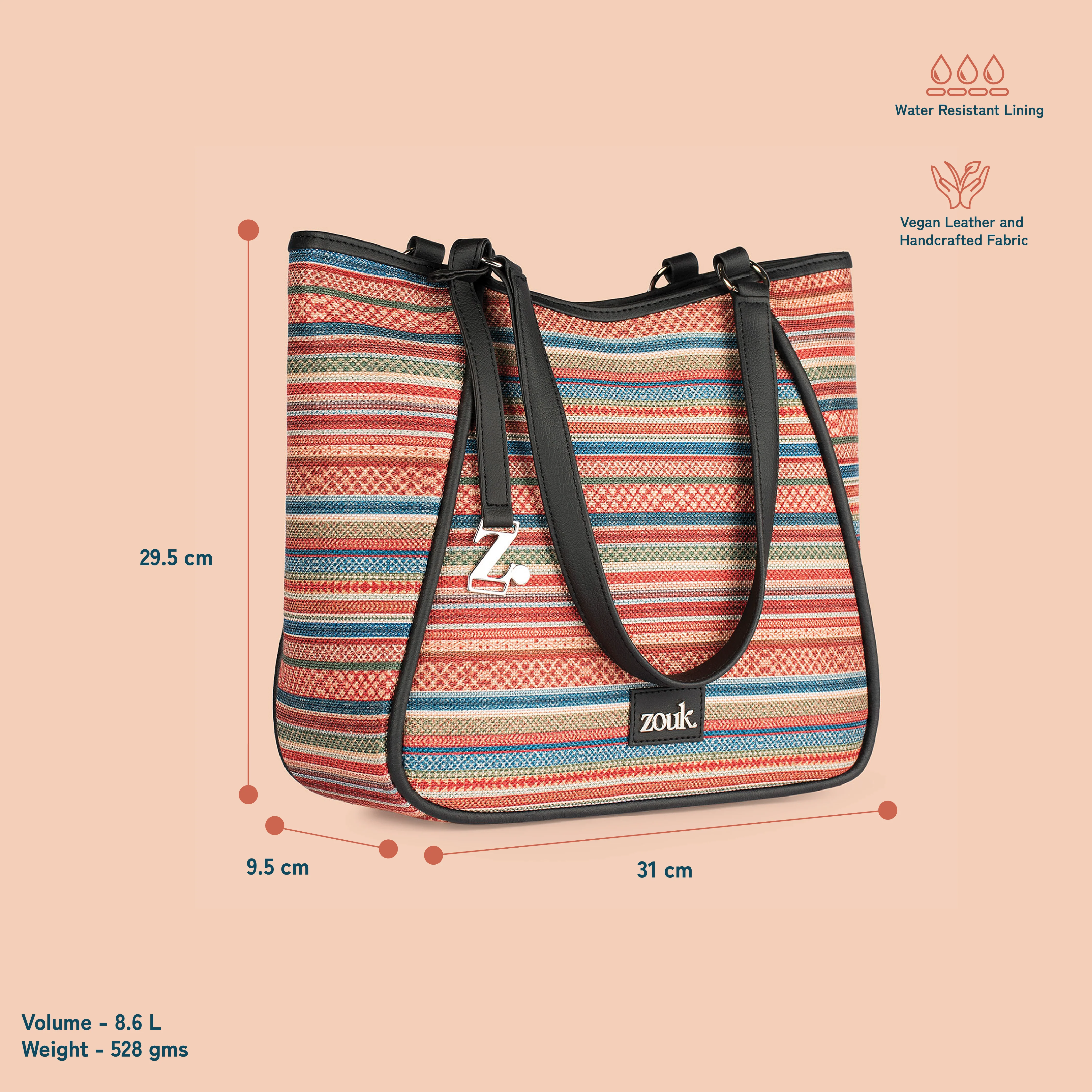 Rhea Kapoor Naisha Tote Bag - Assam Tapestry - Image 4