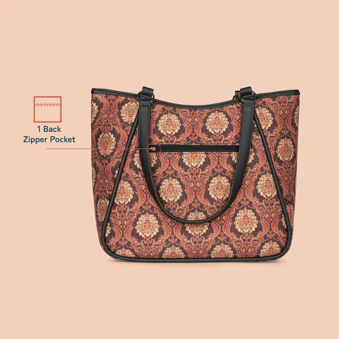 Rhea Kapoor Naisha Tote Bag - Jodhpur Damask - Image 4