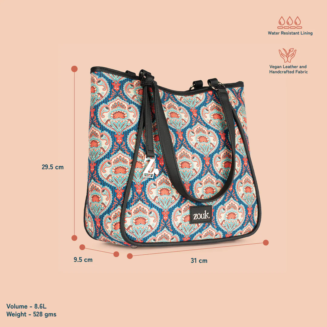 Rhea Kapoor Naisha Tote Bag - Kovil Blue - Image 3
