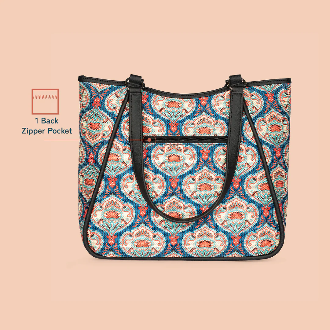 Rhea Kapoor Naisha Tote Bag - Kovil Blue - Image 4