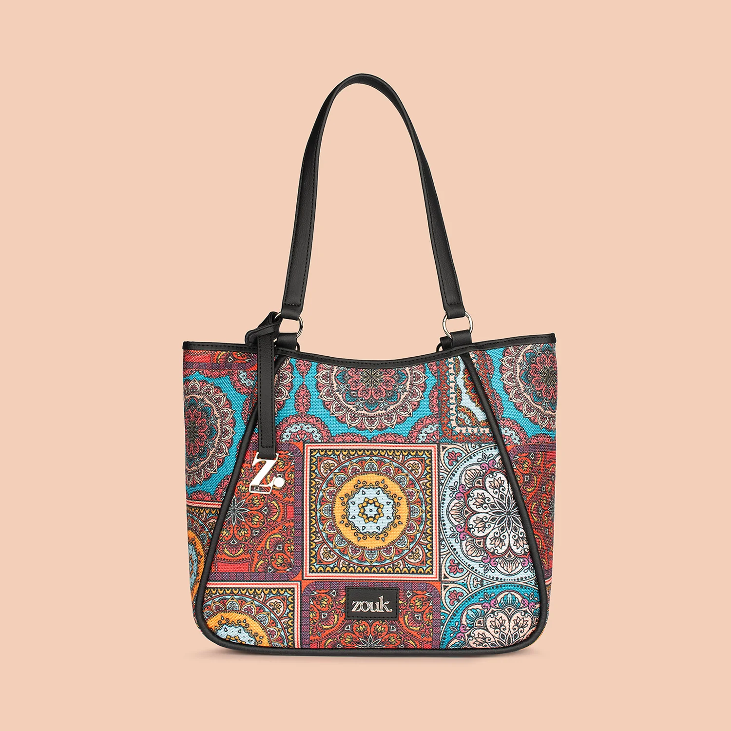 Rhea Kapoor Naisha Tote Bag - Multicolor Mandala Print - Image 2