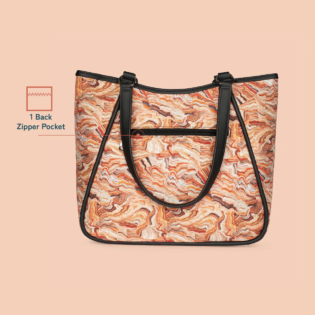 Rhea Kapoor Naisha Tote Bag - Nicobar Coral - Image 4