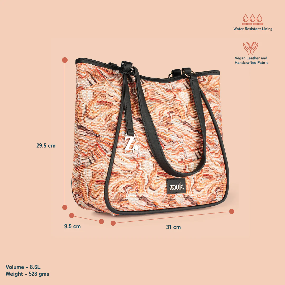 Rhea Kapoor Naisha Tote Bag - Nicobar Coral - Image 5