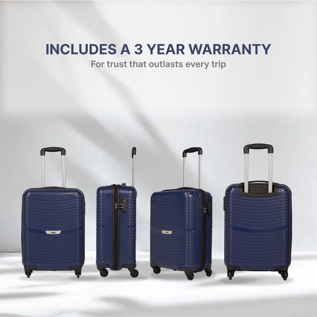 Navy Zoya Trolley Bag Combo Set of 3 (Cabin & Medium & Large) - Image 7