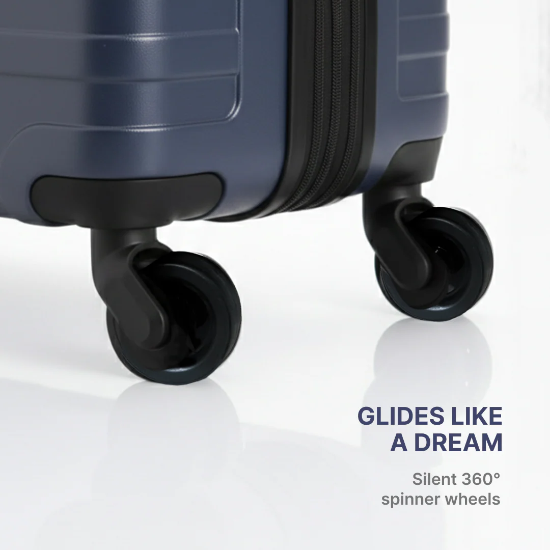 Navy Zoya Trolley Bag Combo Set of 3 (Cabin & Medium & Large) - Image 9