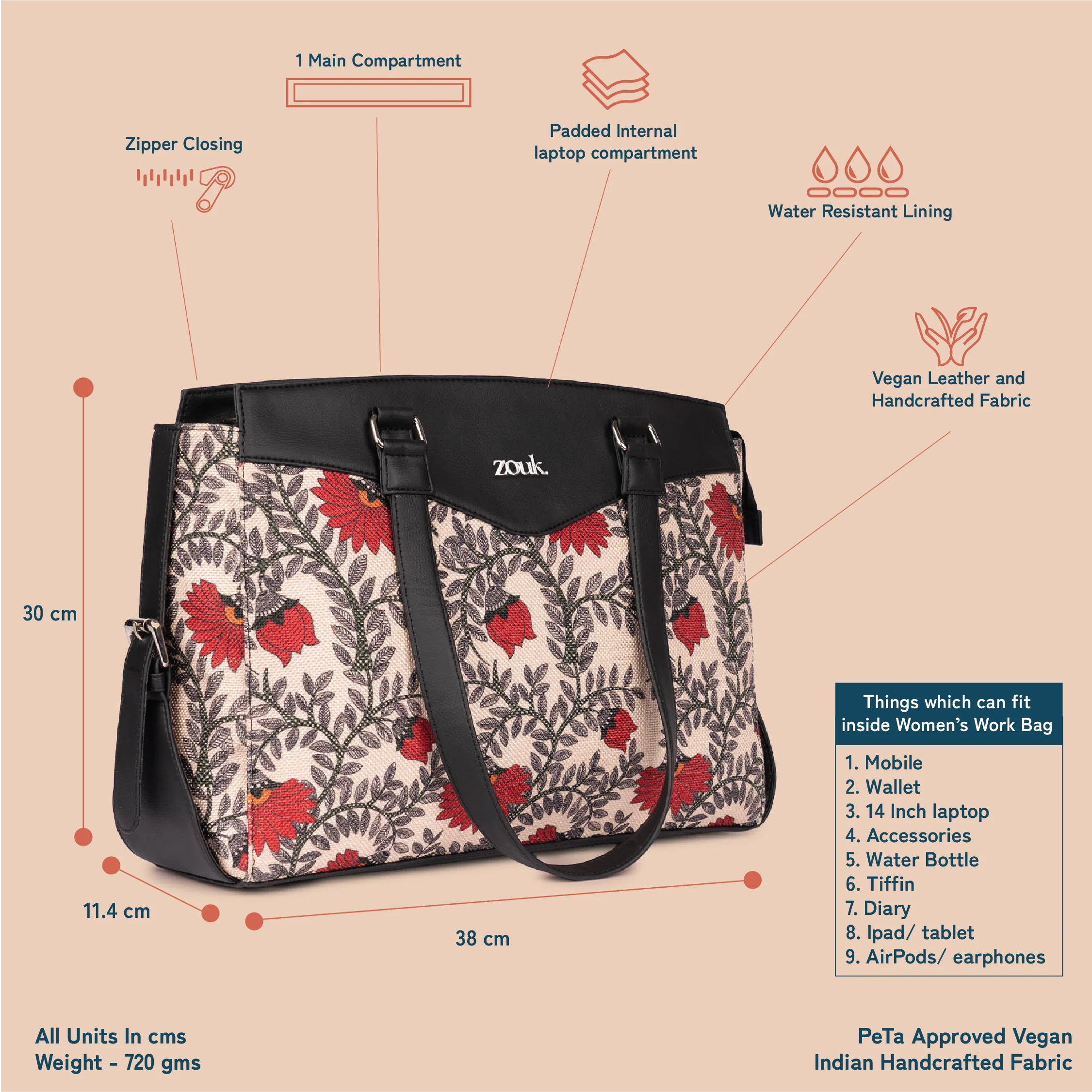 Nawabi Couture Women's Work Bag - Image 5