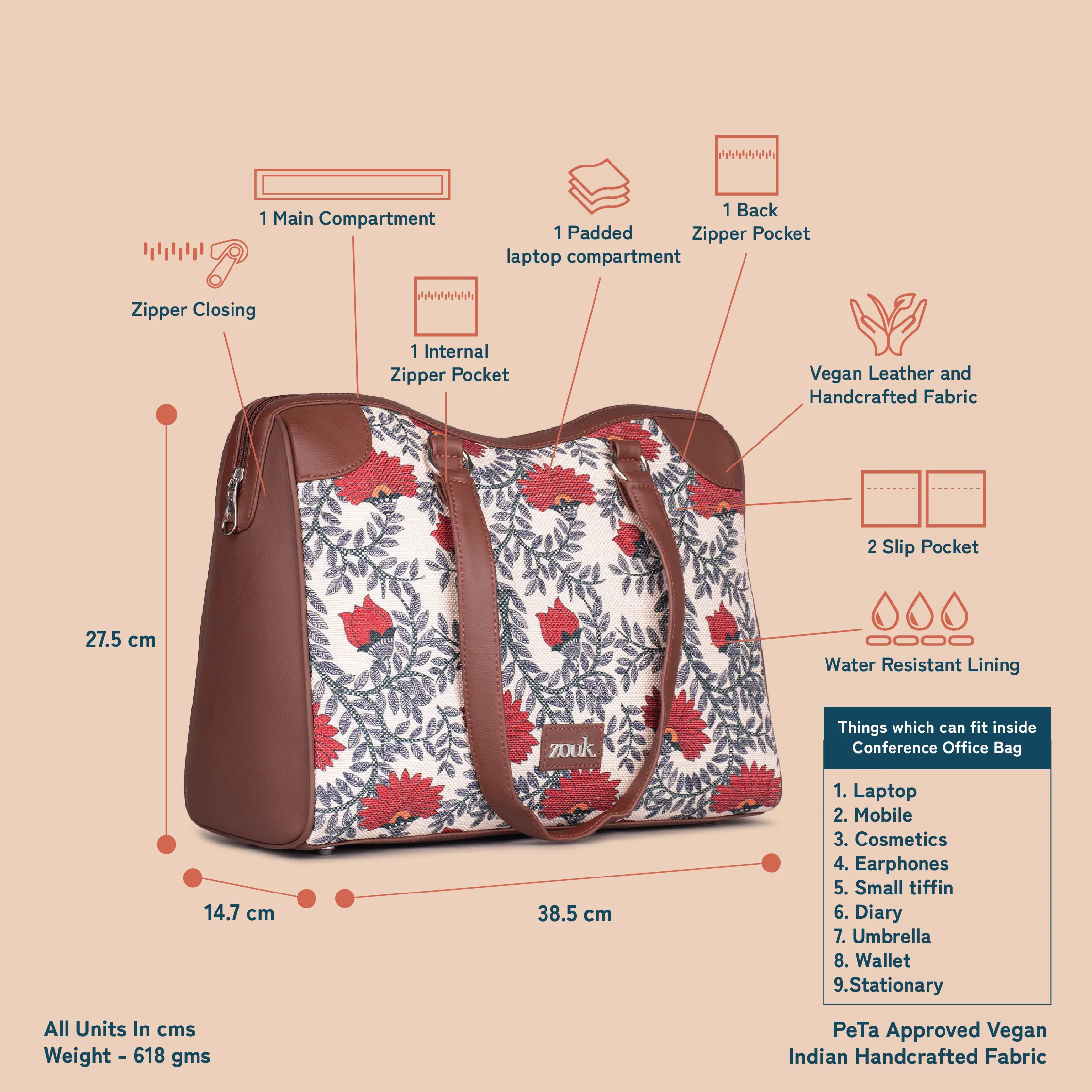 Nawabi Couture Conference Office Bag - Image 5