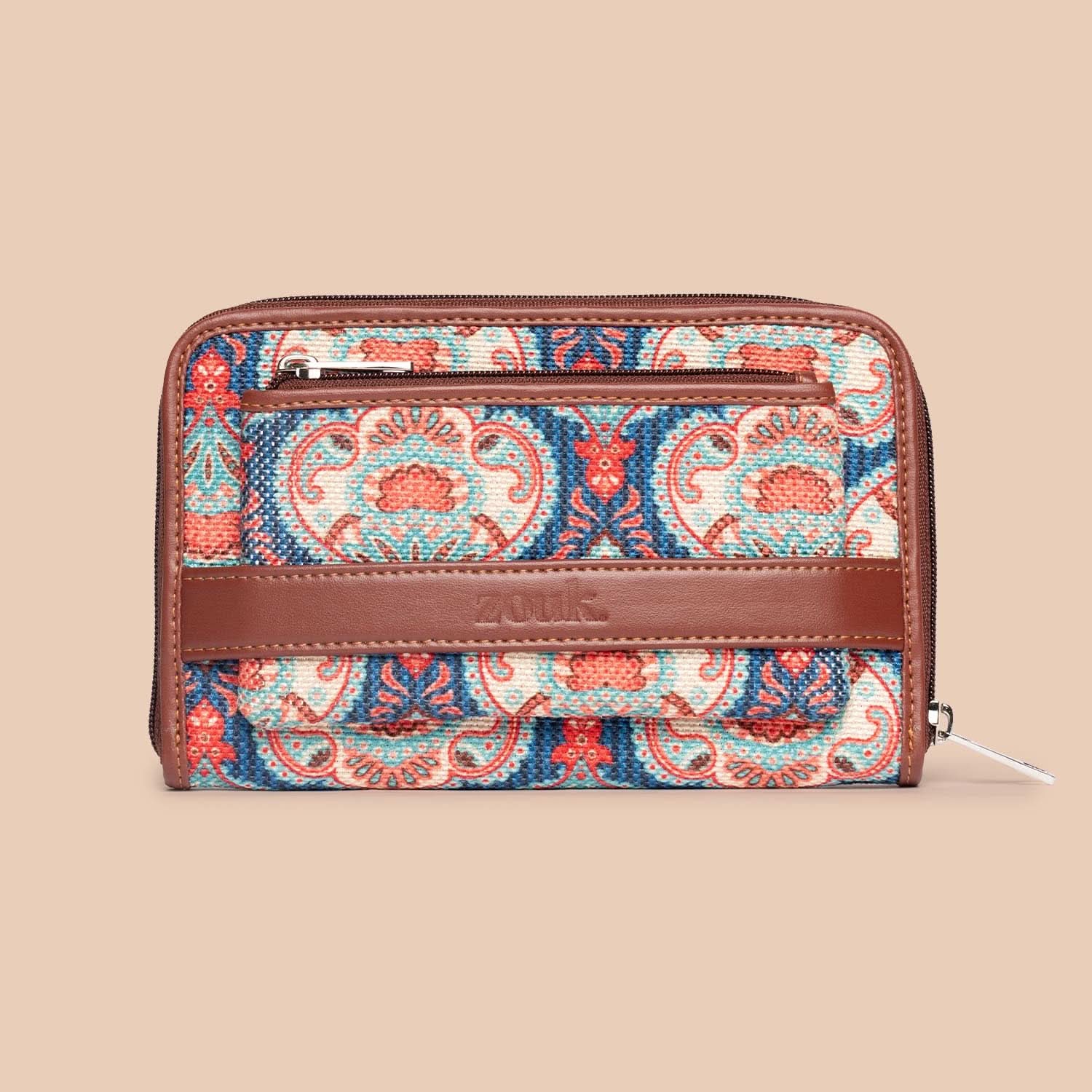 Nawabi Couture & Kovil Blue - Women's Work Bag & Classic Zipper Wallet Combo - Image 7