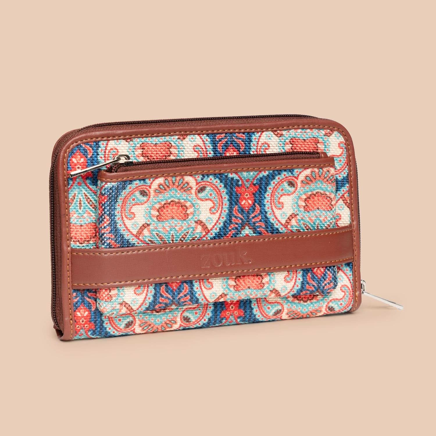 Nawabi Couture & Kovil Blue - Women's Work Bag & Classic Zipper Wallet Combo - Image 8