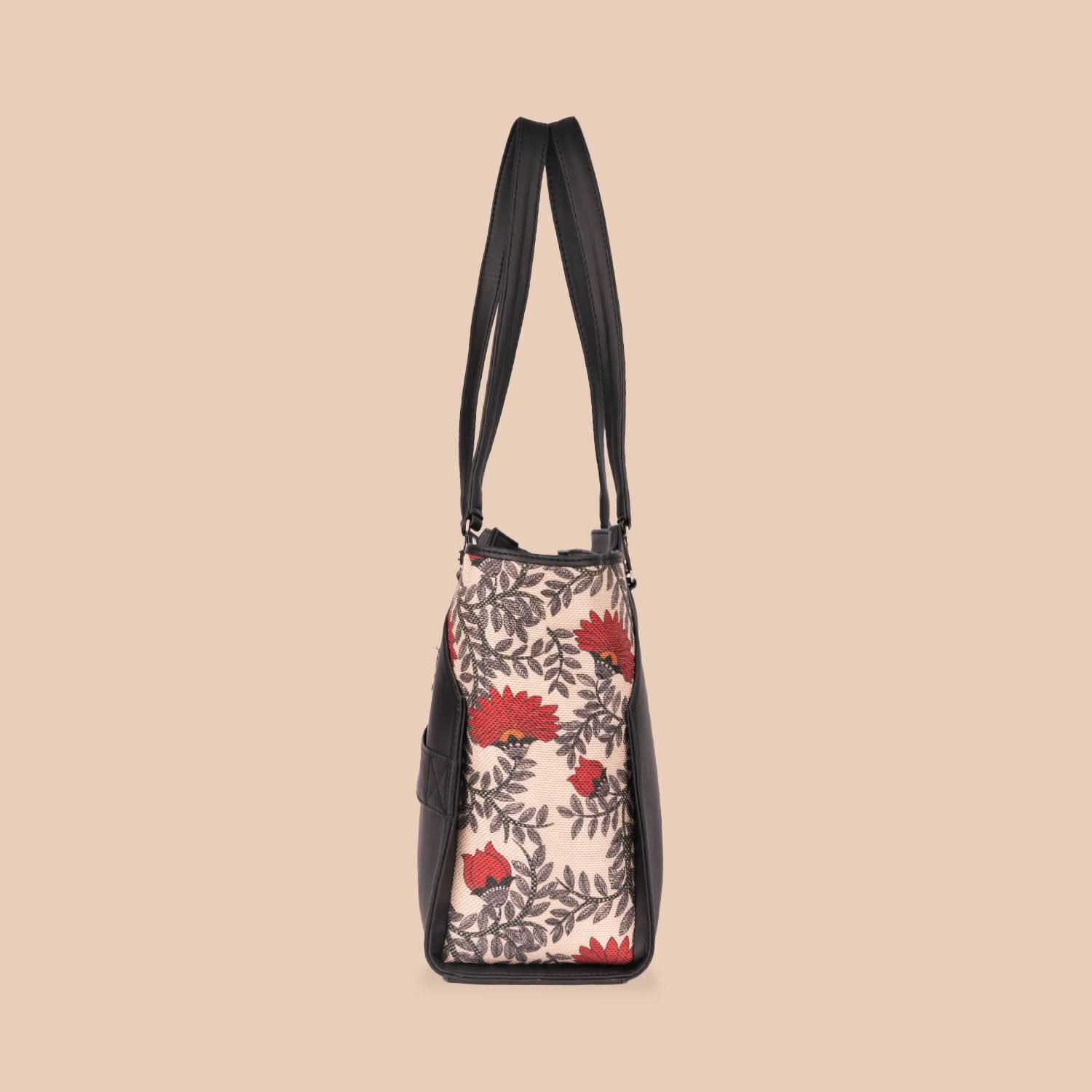 Nawabi Couture & Royal Indian Peacock Motif - Classic Business Bag & Chain Wallet Combo - Image 4