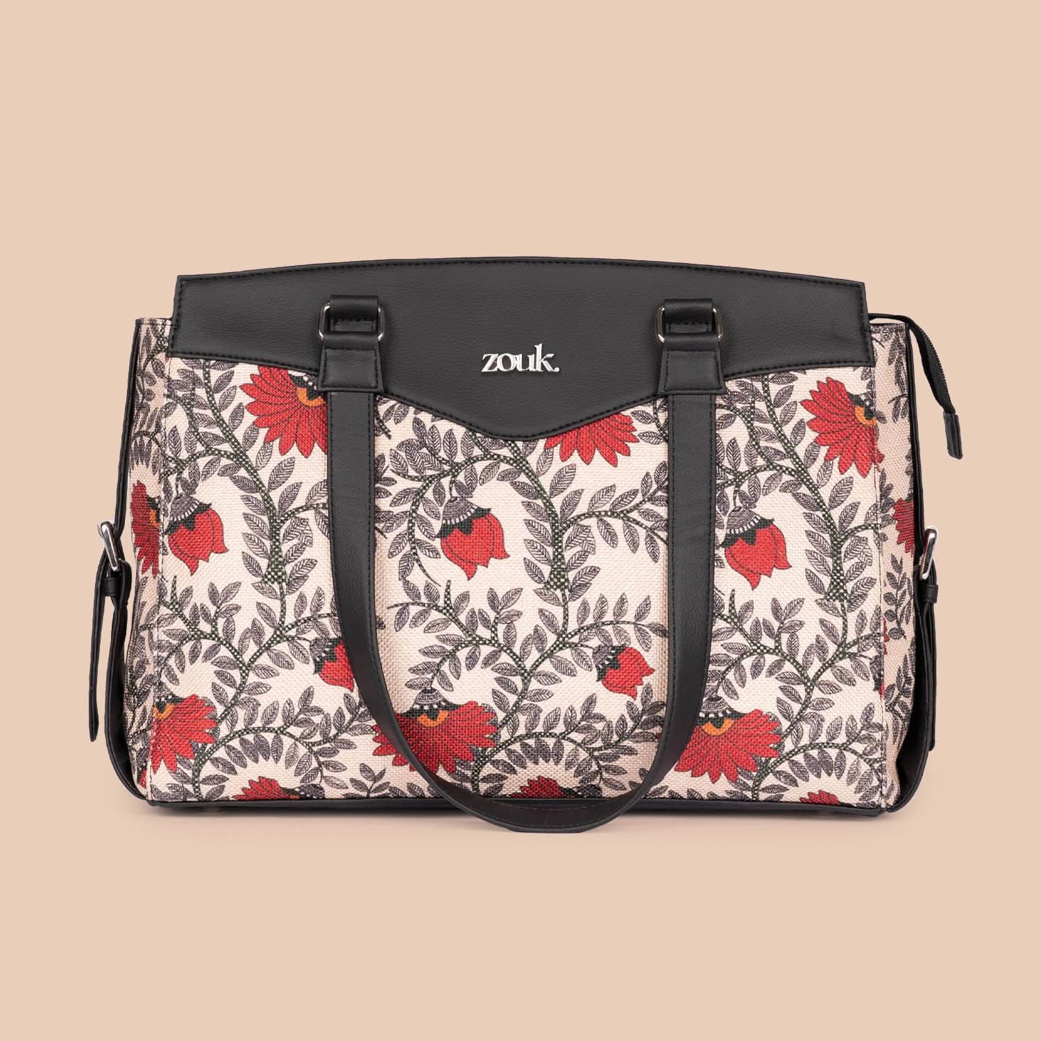 Nawabi Couture & Royal Indian Peacock Motif - Women's Work Bag & Chain Wallet Combo - Image 2