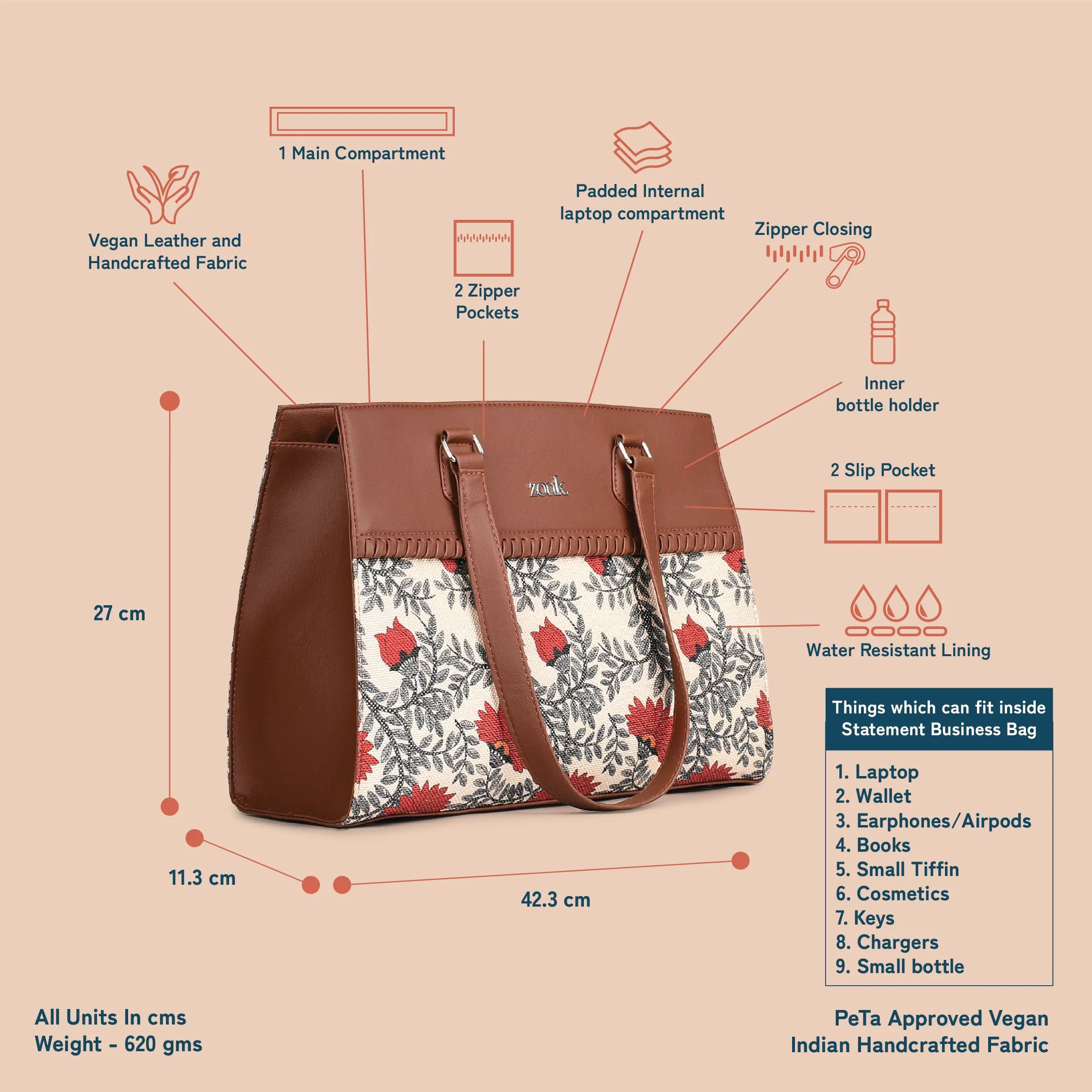 Nawabi Couture Statement Business Bag - Image 5