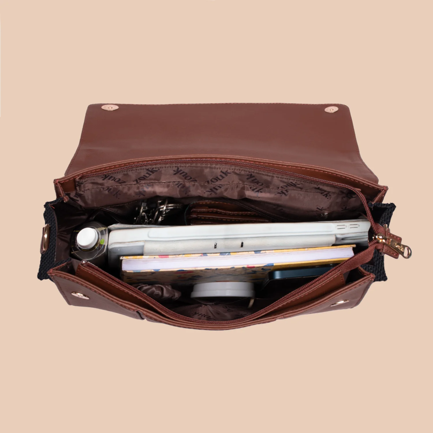 Rhea Kapoor Satchel Bag - Nicobar Coral - Image 5
