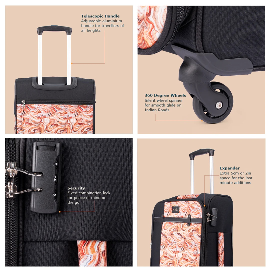 Nicobar Coral Saira Trolley Bag - Black - Image 5