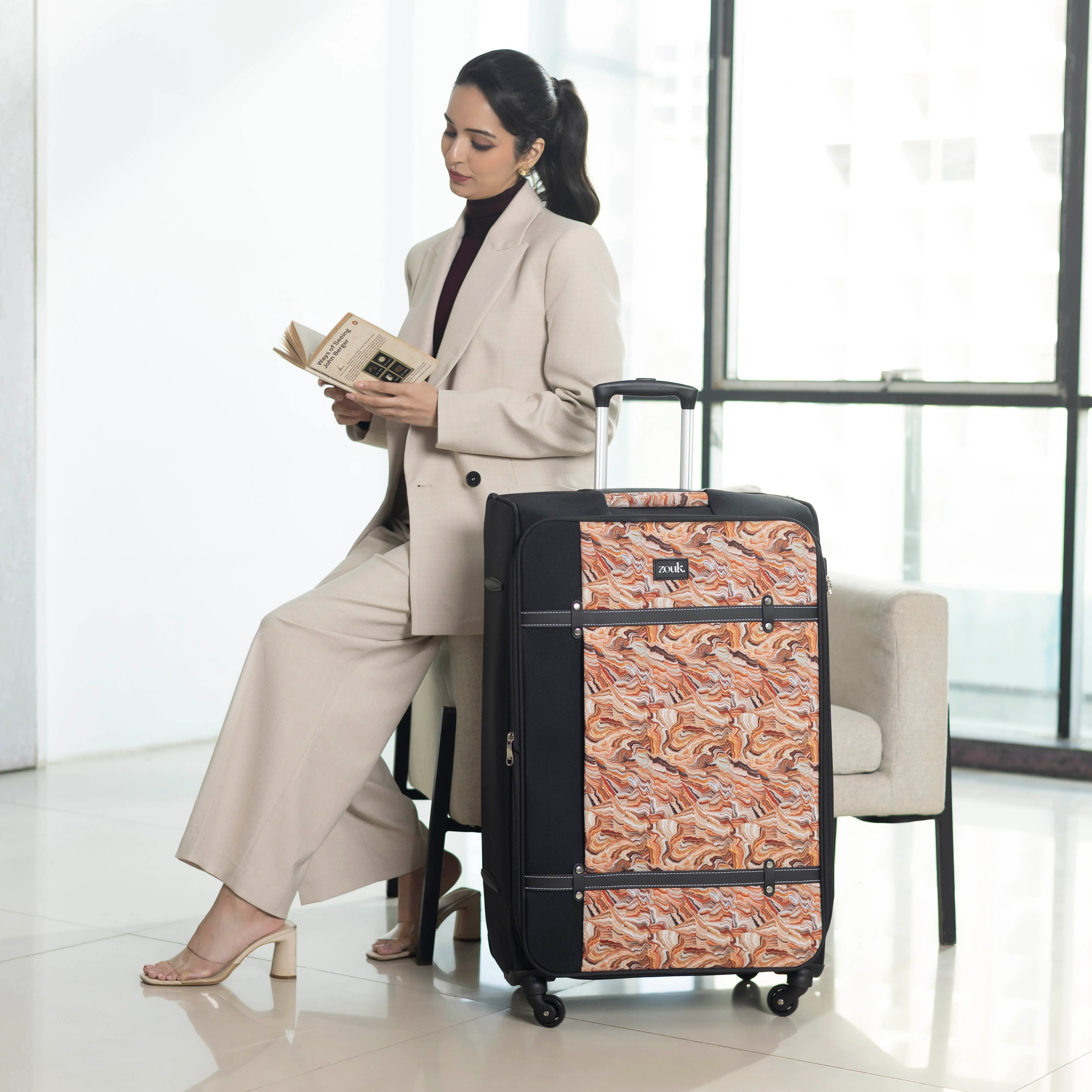 Nicobar Coral Saira Trolley Bag - Black (Large) - Image 10