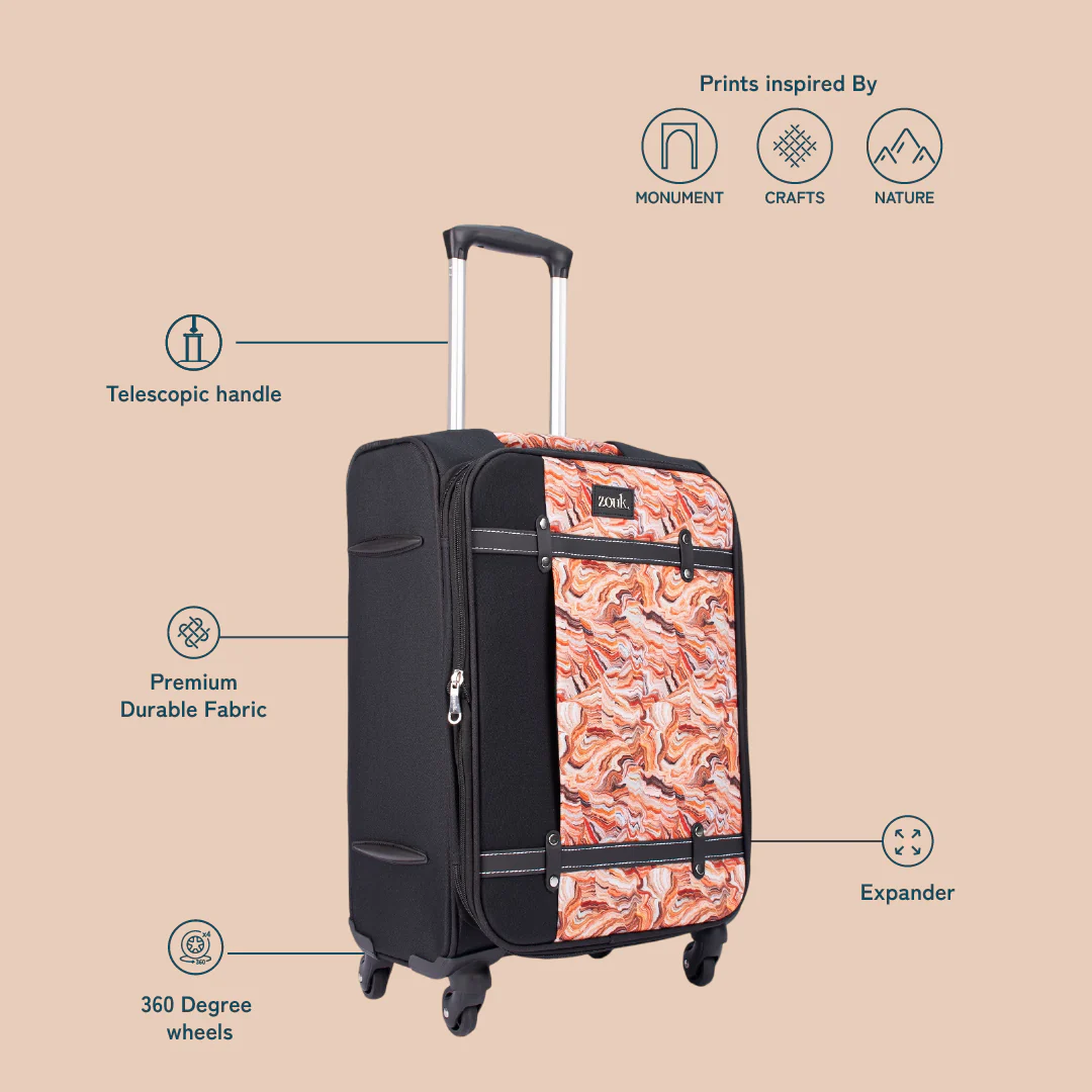 Nicobar Coral Saira Trolley Bag - Black (Large) - Image 3