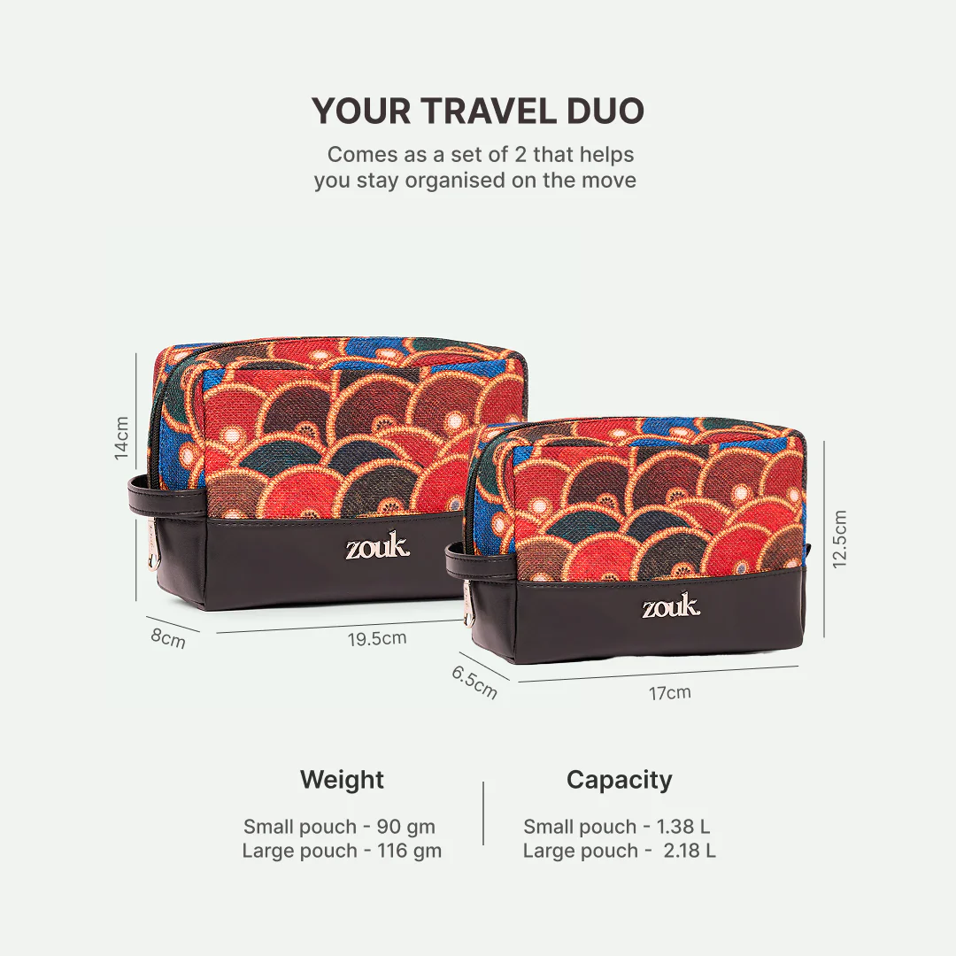 Nirona Circle Raha Travel Pouch (Small+Medium) Combo - Image 3