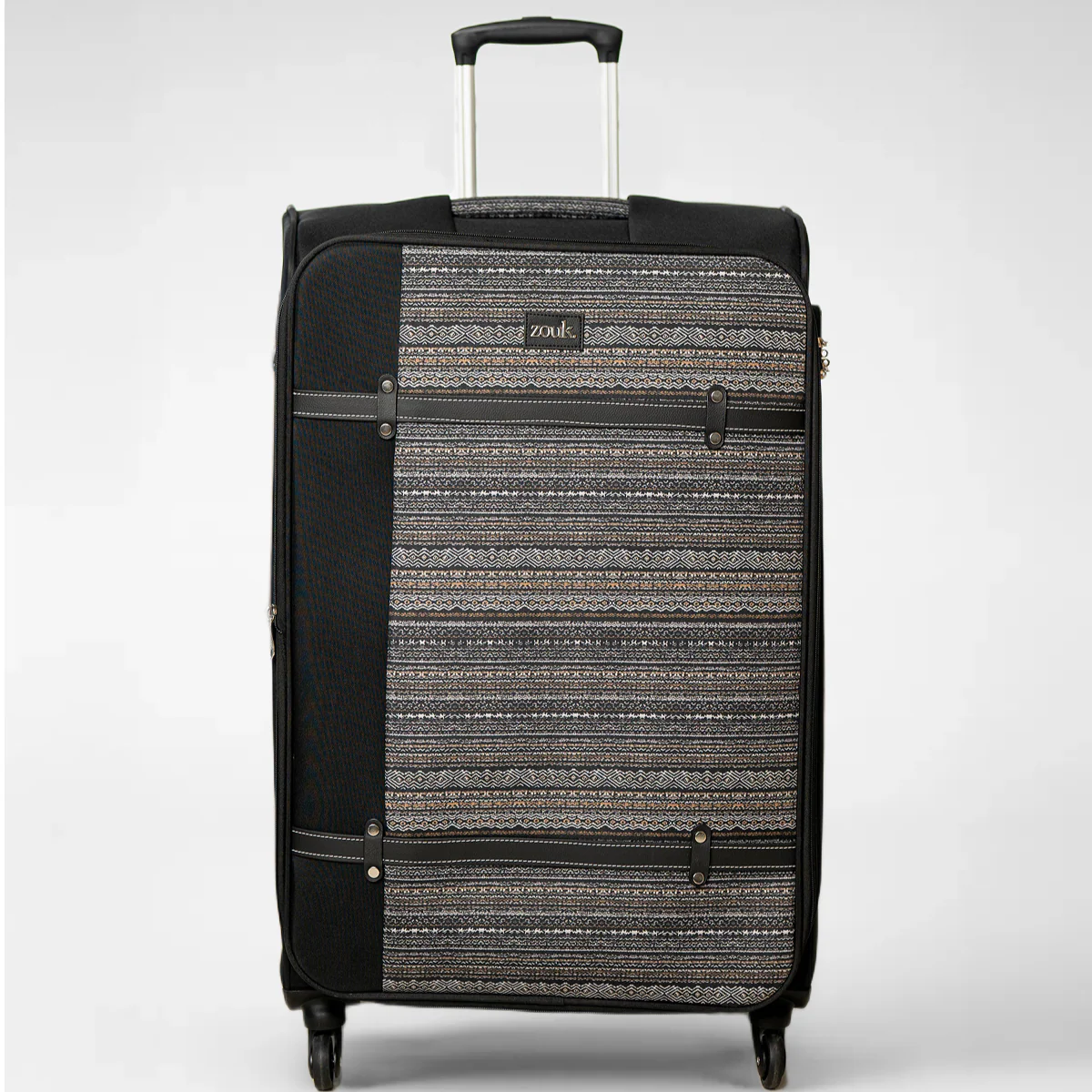 Odisha Ikat Saira Trolley Bag - (Black) - Image 9