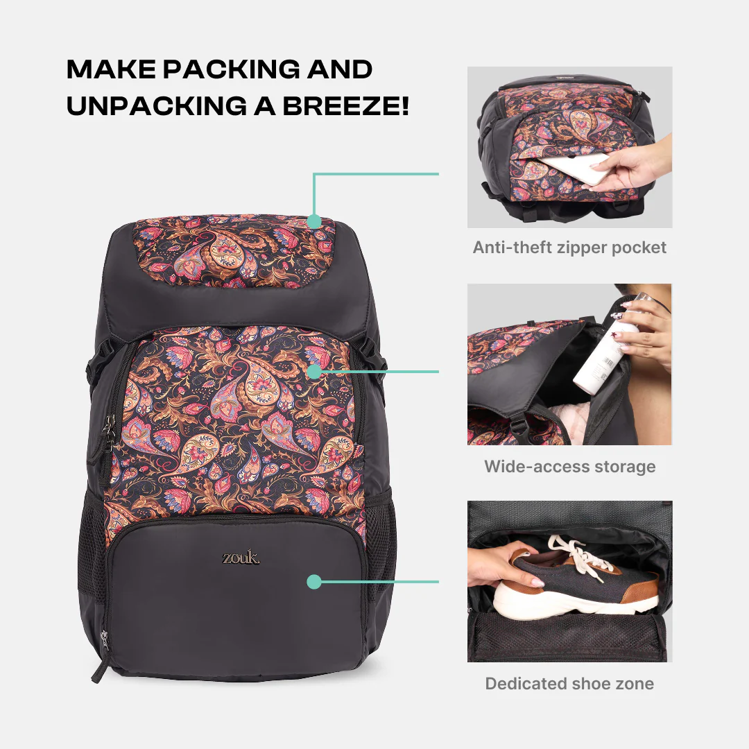 Paisley Print Aarohi Rucksack - Image 4