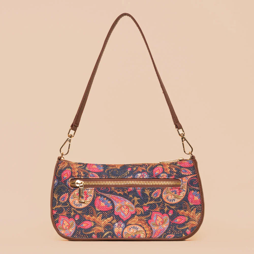 Paisley Print Baguette and Chain Wallet (CFC) Combo - Image 2