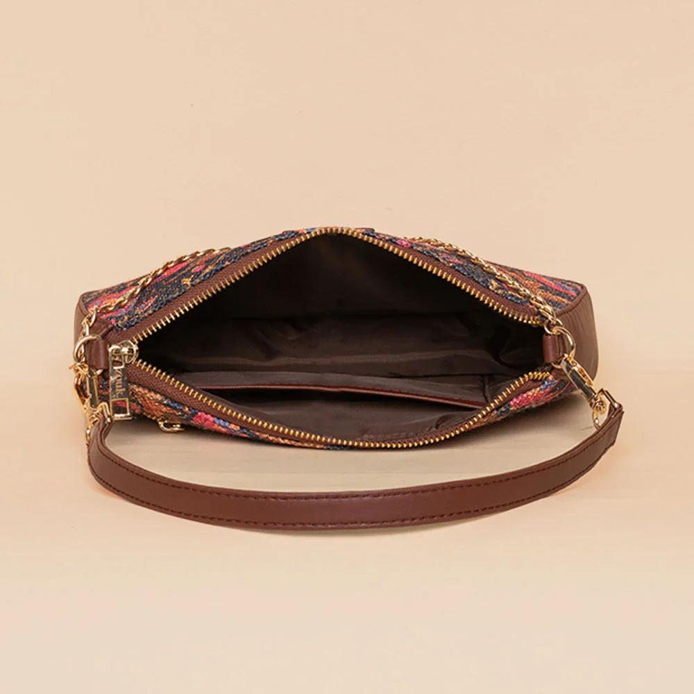 Paisley Print Baguette and Chain Wallet (CFC) Combo - Image 4