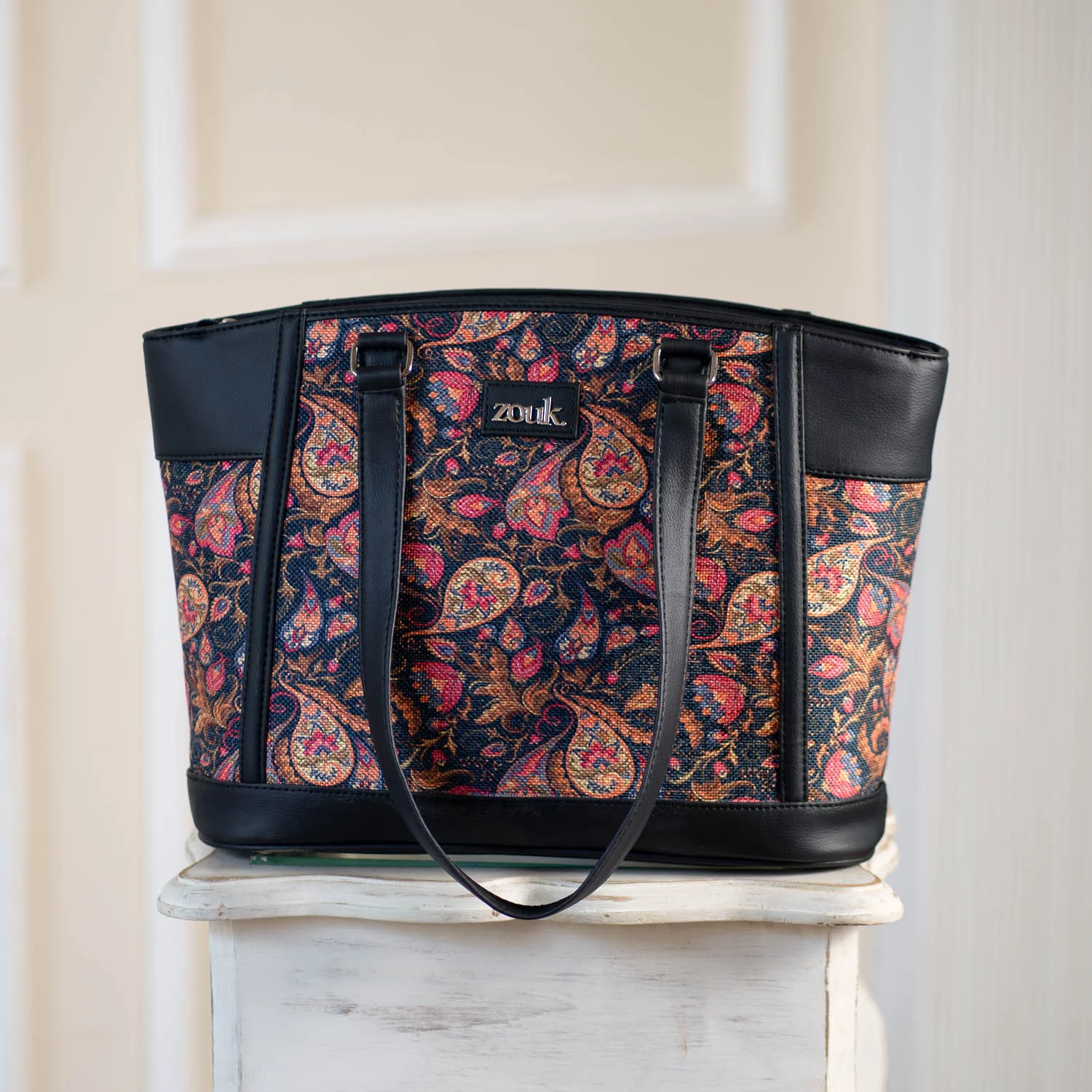 Paisley Print Classic Commute Office Bag - Image 2