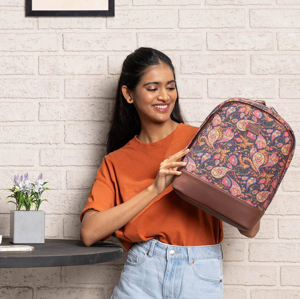 Paisley Print Dome Daypack - Image 2