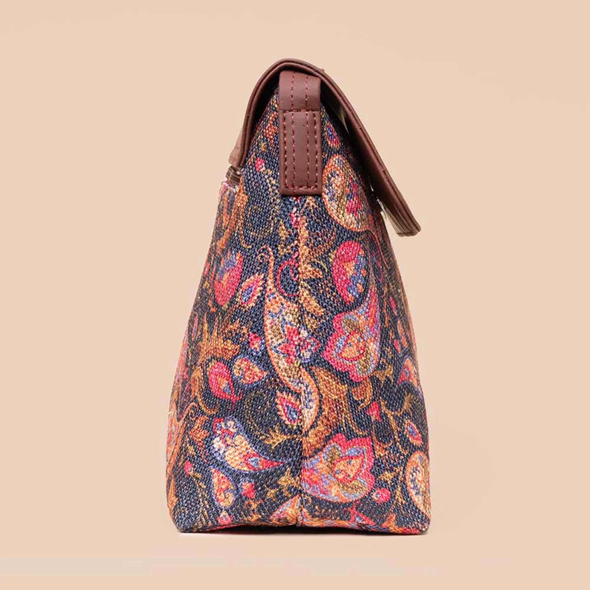 Paisley Print Flap Sling Bag - Image 8