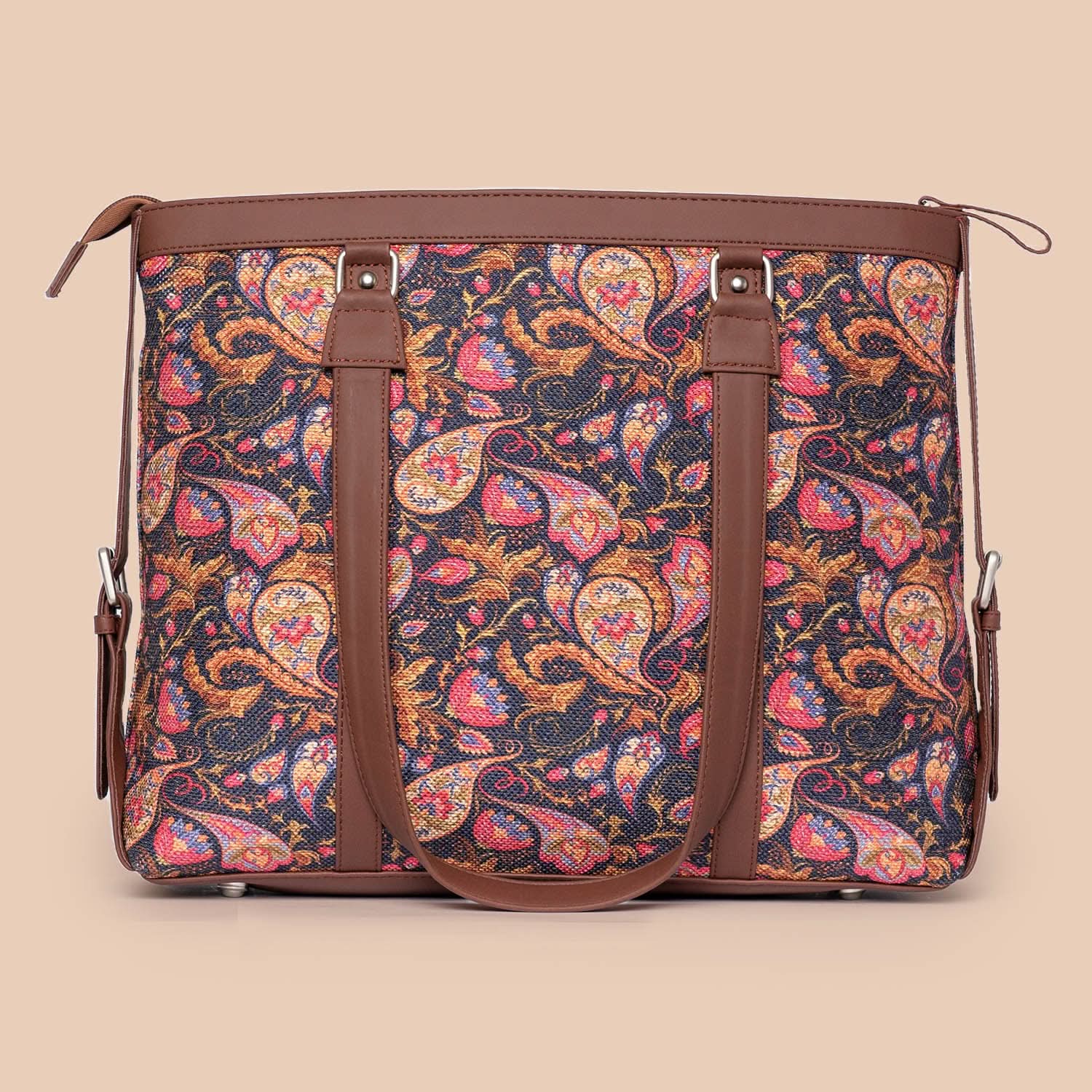 Paisley Print & FloLov - Women's Office Bag & Classic Zipper Wallet Combo - Image 3
